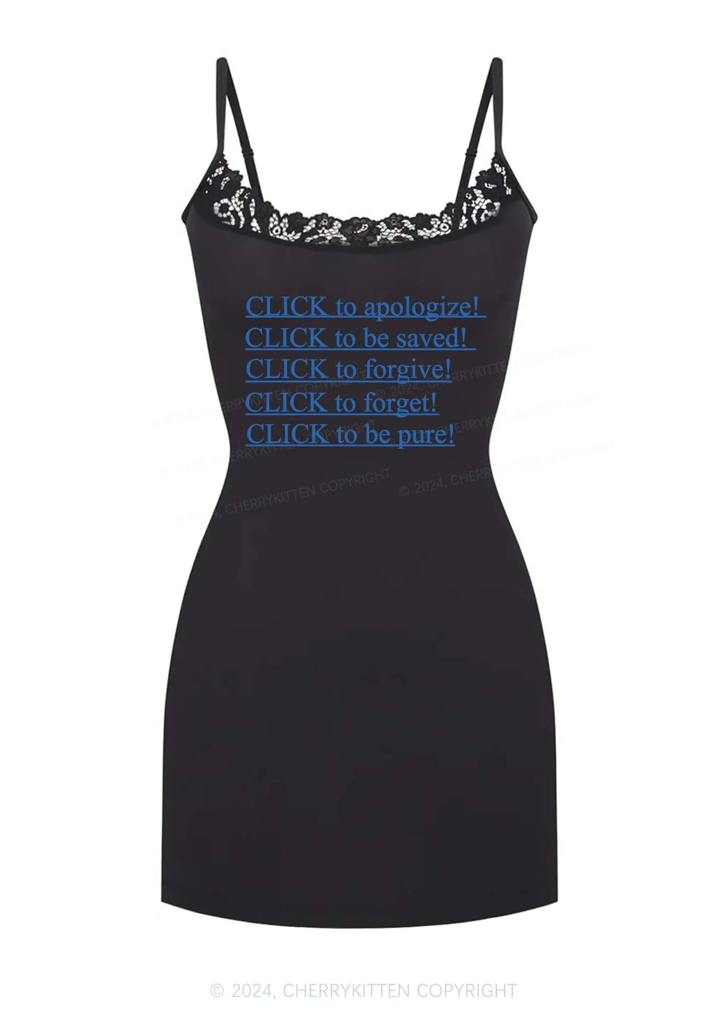 Click To Apologize Y2K Lace Slip Dress Cherrykitten - Image 4