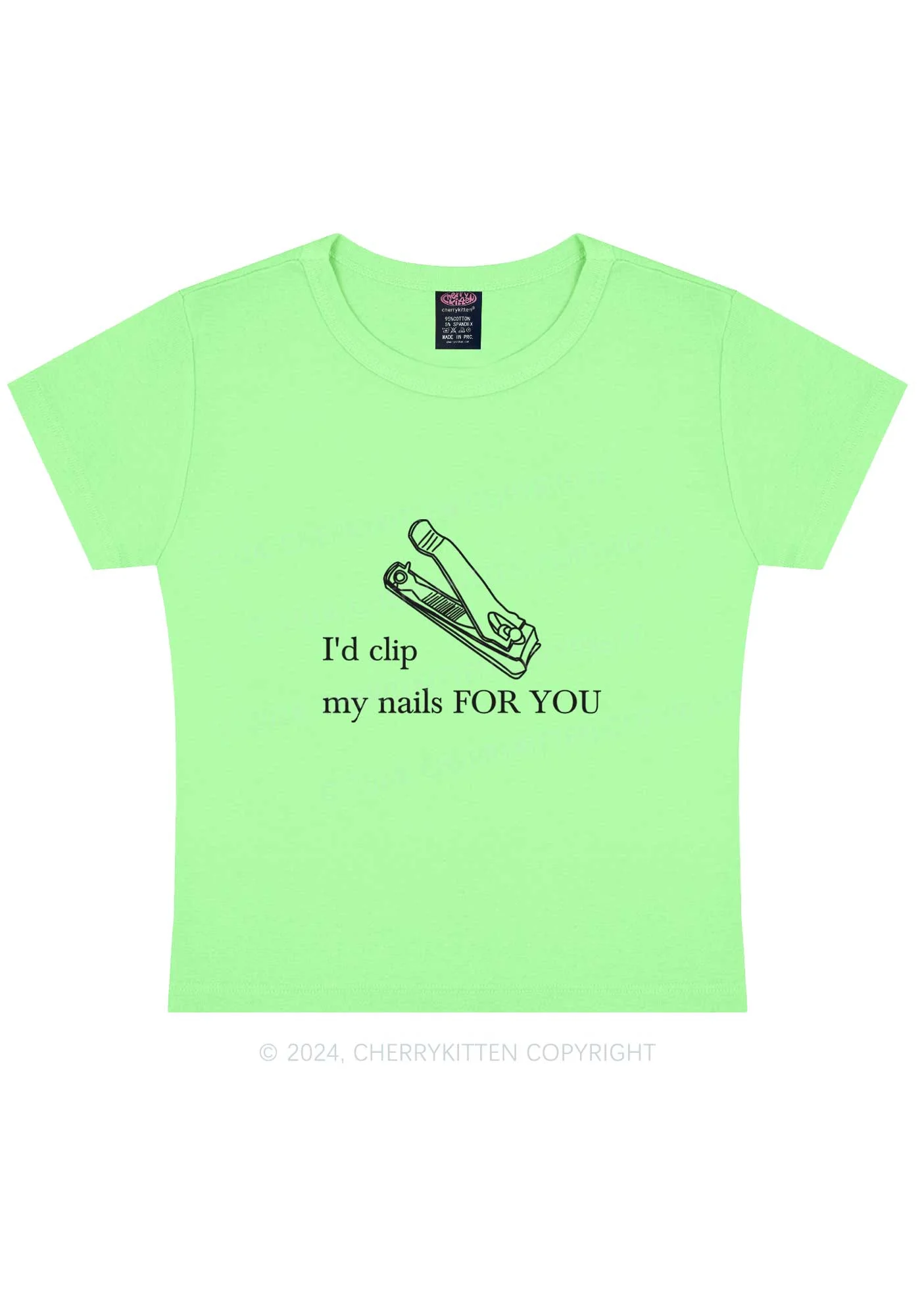 Clip Nails For You Y2K Baby Tee Cherrykitten - Image 10