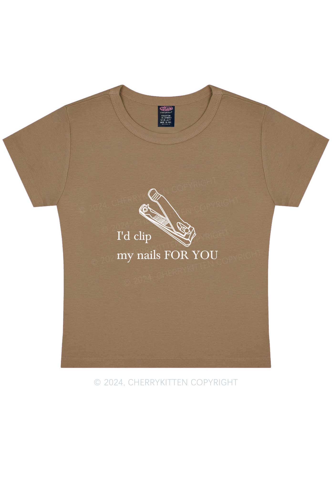 Clip Nails For You Y2K Baby Tee Cherrykitten - Image 11