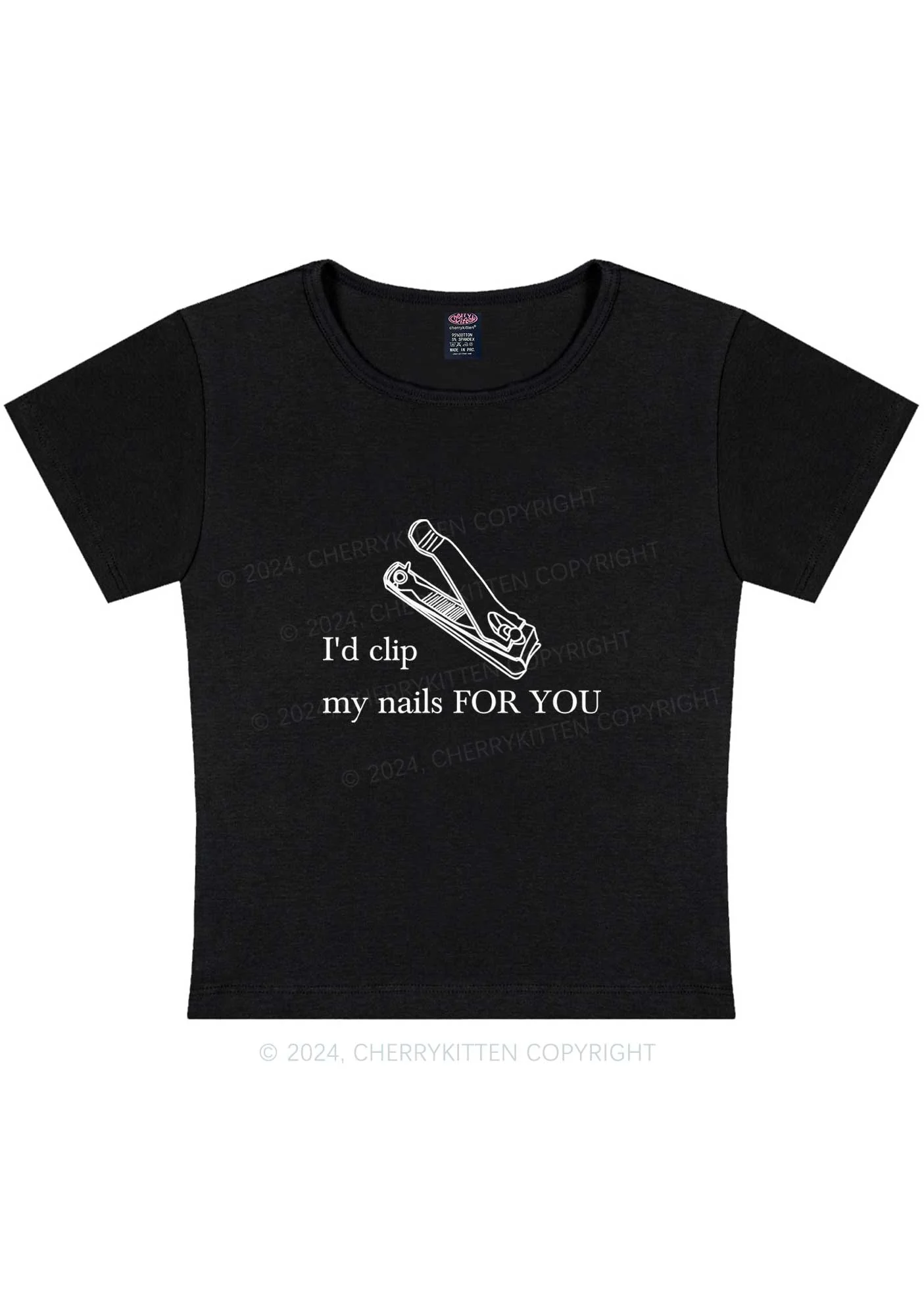 Clip Nails For You Y2K Baby Tee Cherrykitten - Image 5