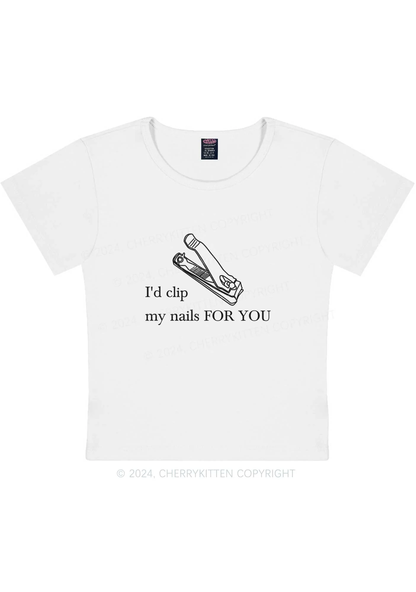 Clip Nails For You Y2K Baby Tee Cherrykitten - Image 6