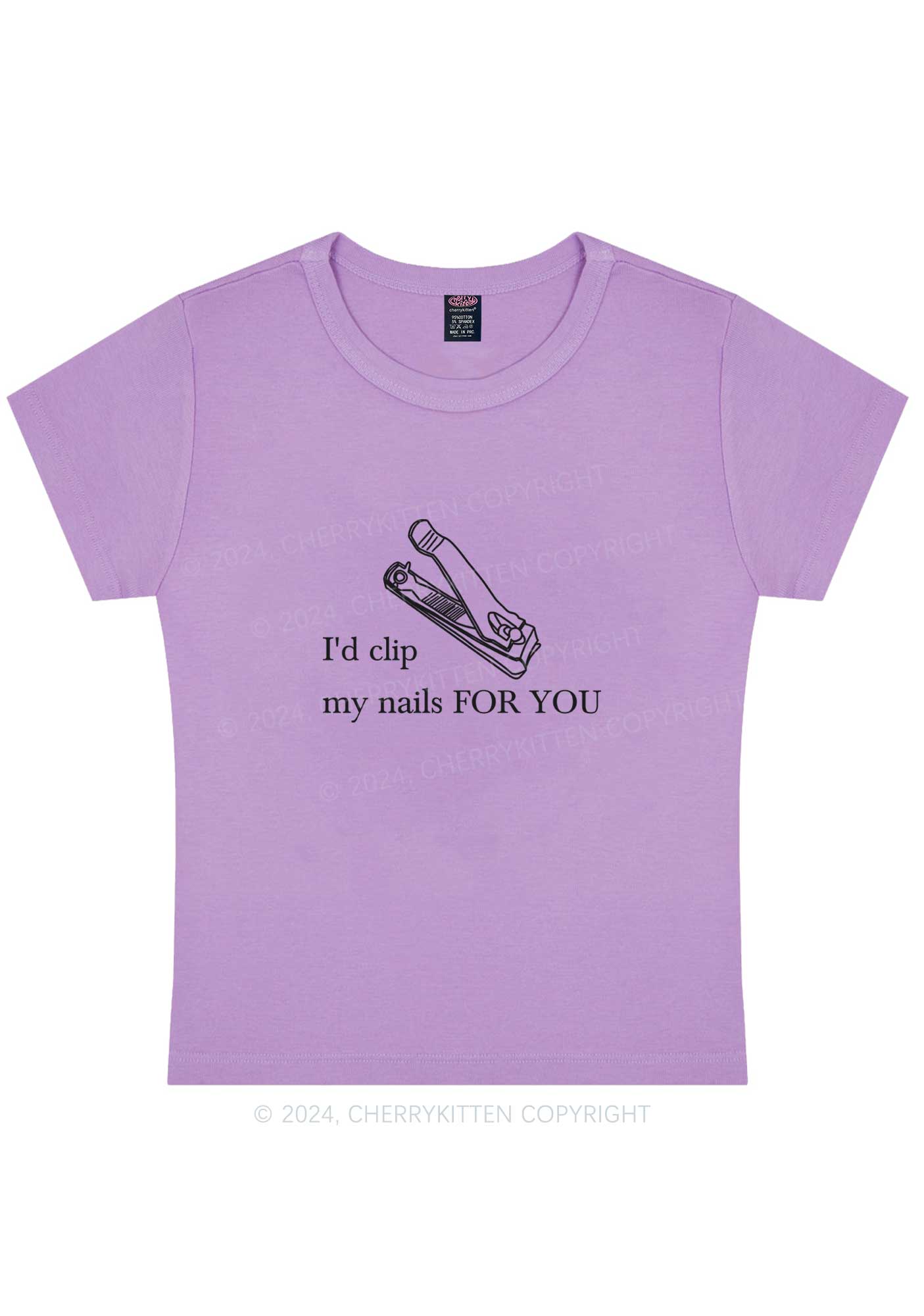 Clip Nails For You Y2K Baby Tee Cherrykitten - Image 7