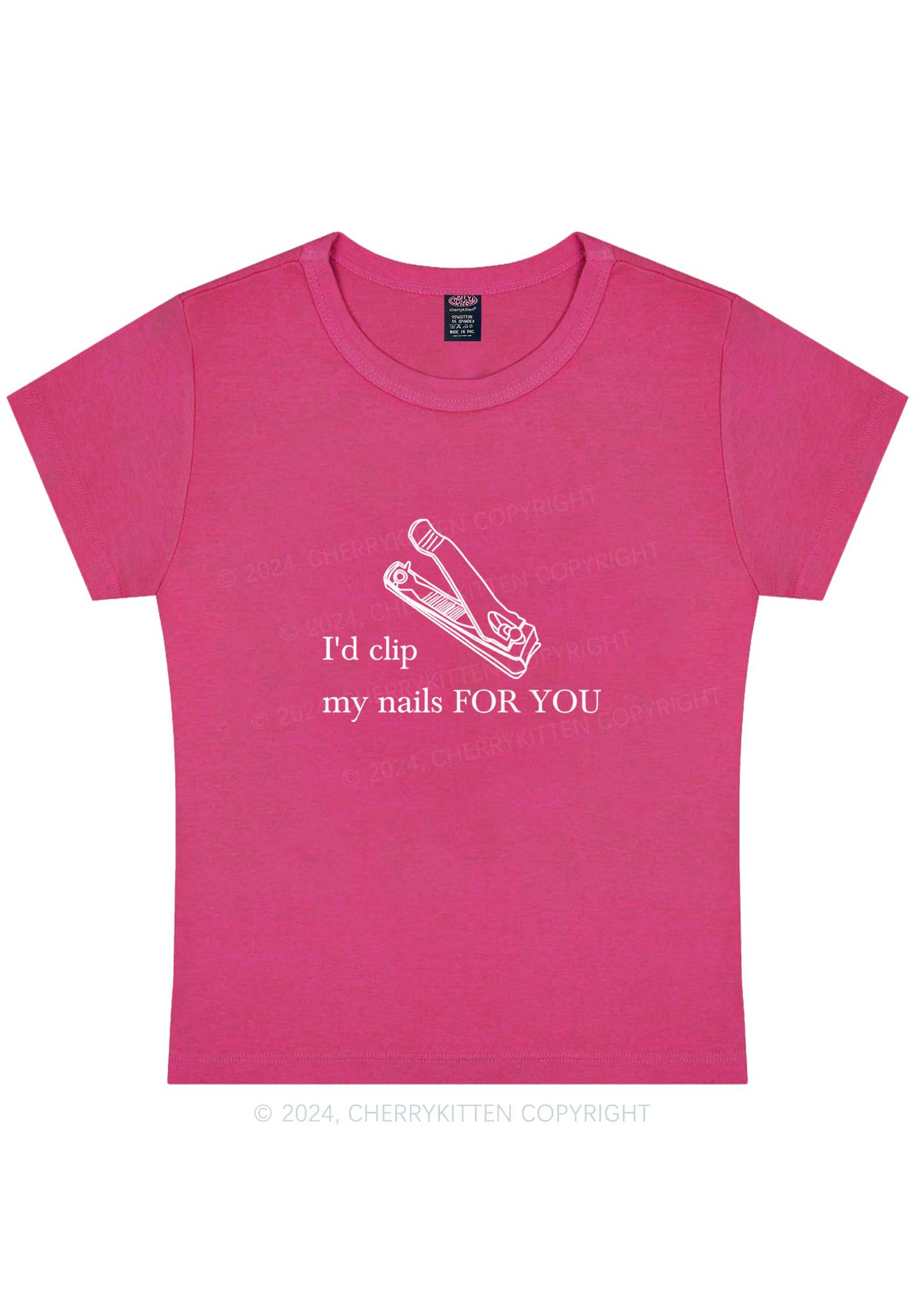 Clip Nails For You Y2K Baby Tee Cherrykitten - Image 9
