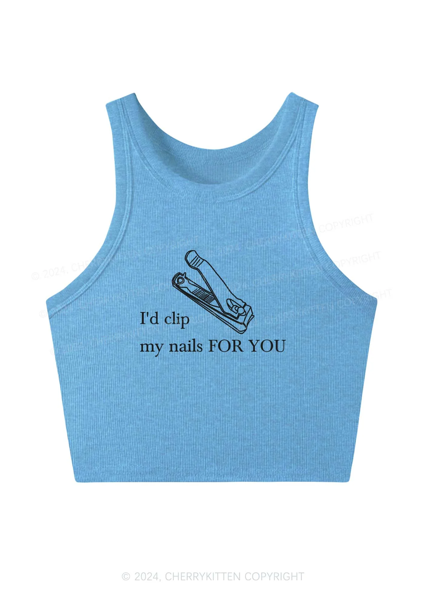 Clip Nails For You Y2K Crop Tank Top Cherrykitten - Image 4