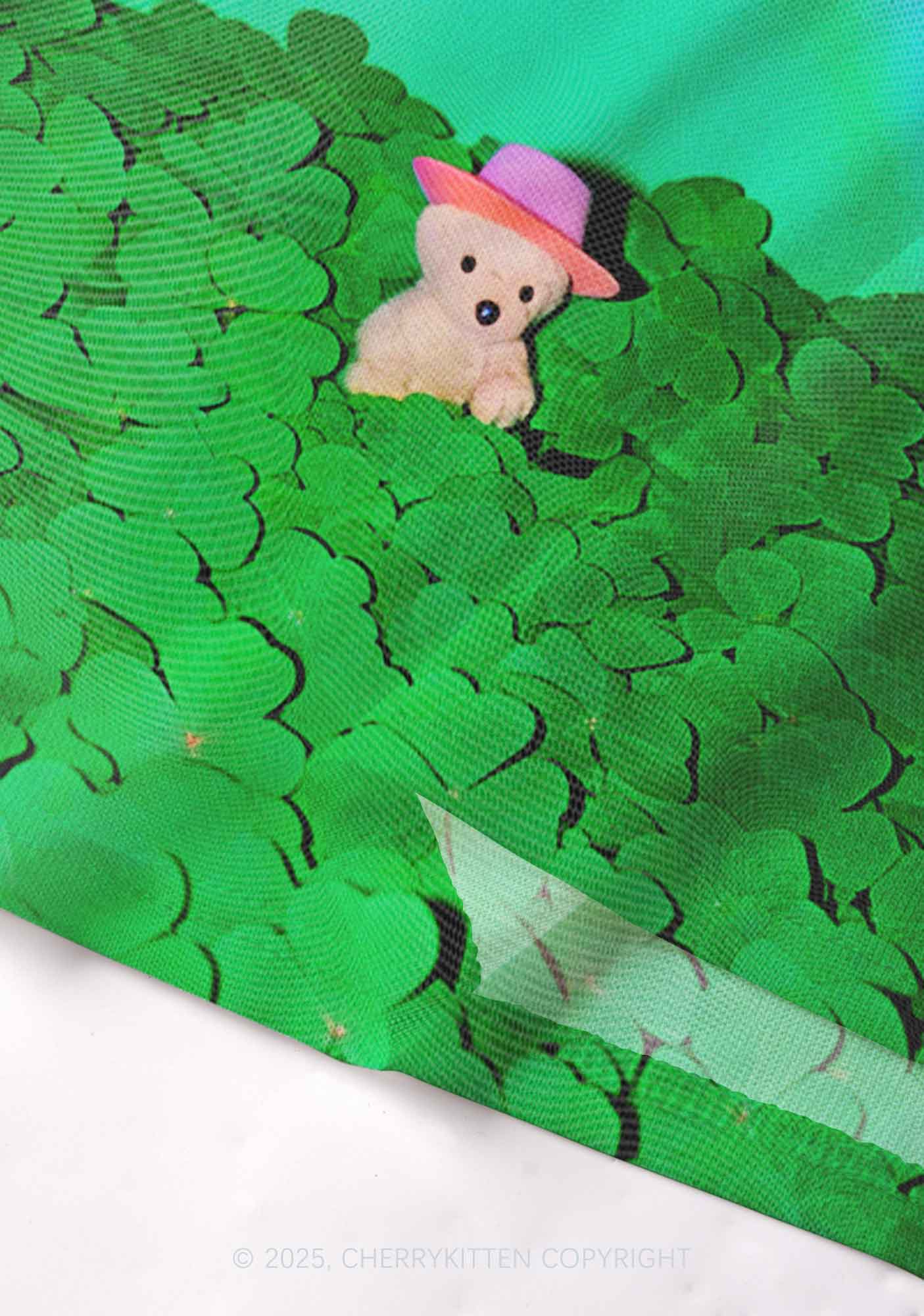 Clover Bear St Patricks Y2K Mesh Cami Tank Cherrykitten - Image 4