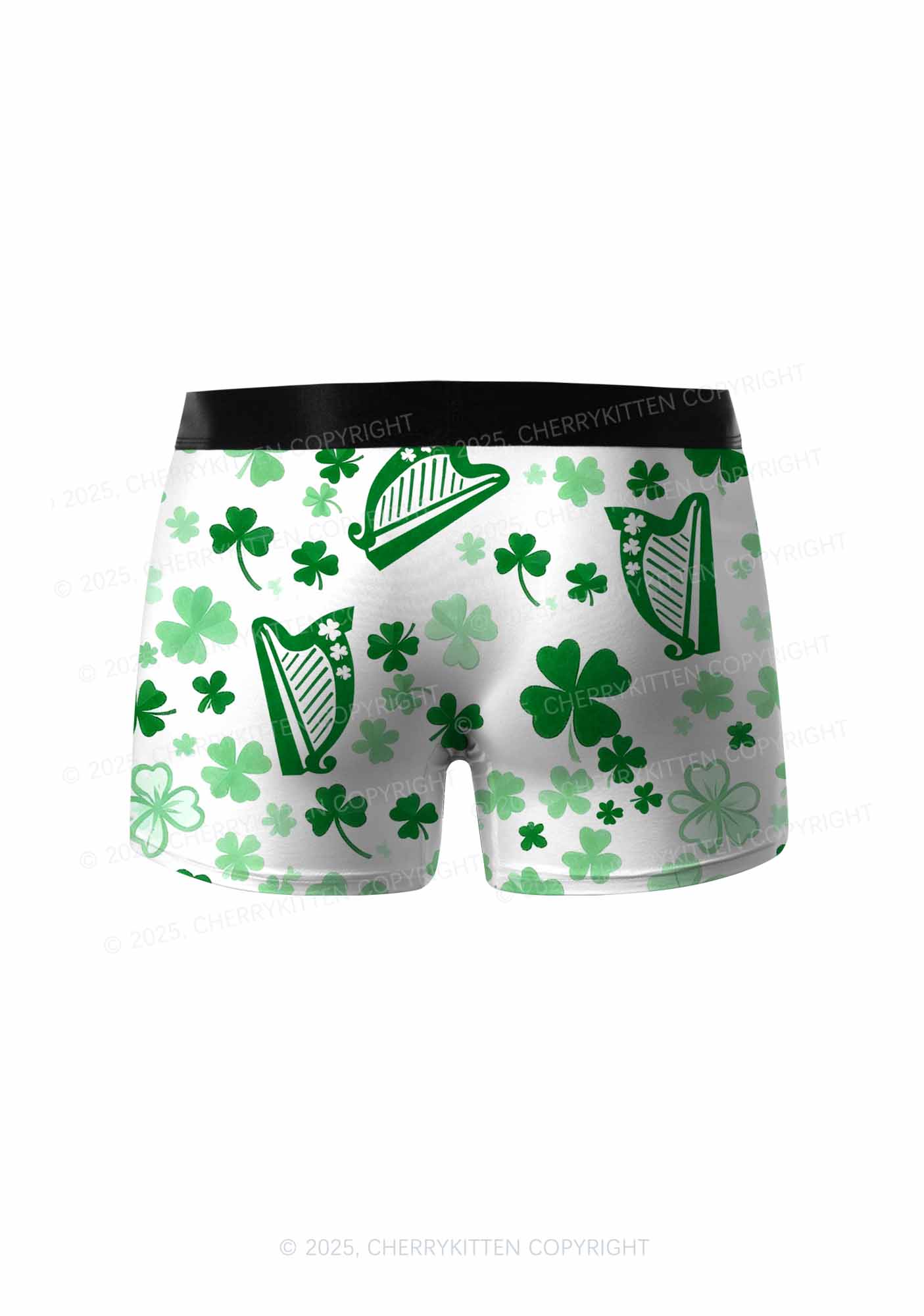 Clover Harp St Patricks Y2K Print Men Boxer Briefs Cherrykitten - Image 2