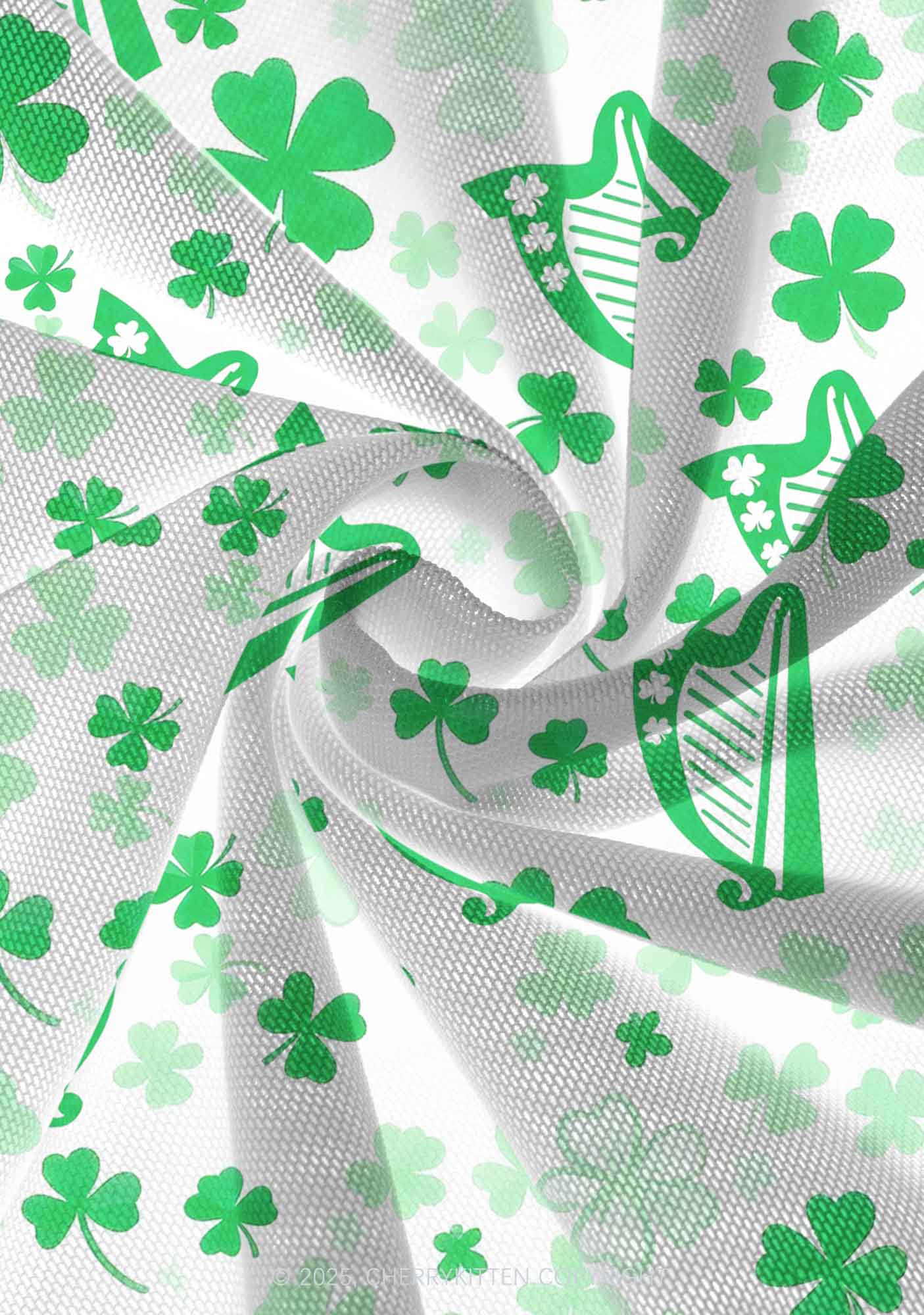 Clover Harp St Patricks Y2K Print Mini Layered Skirt Cherrykitten - Image 3