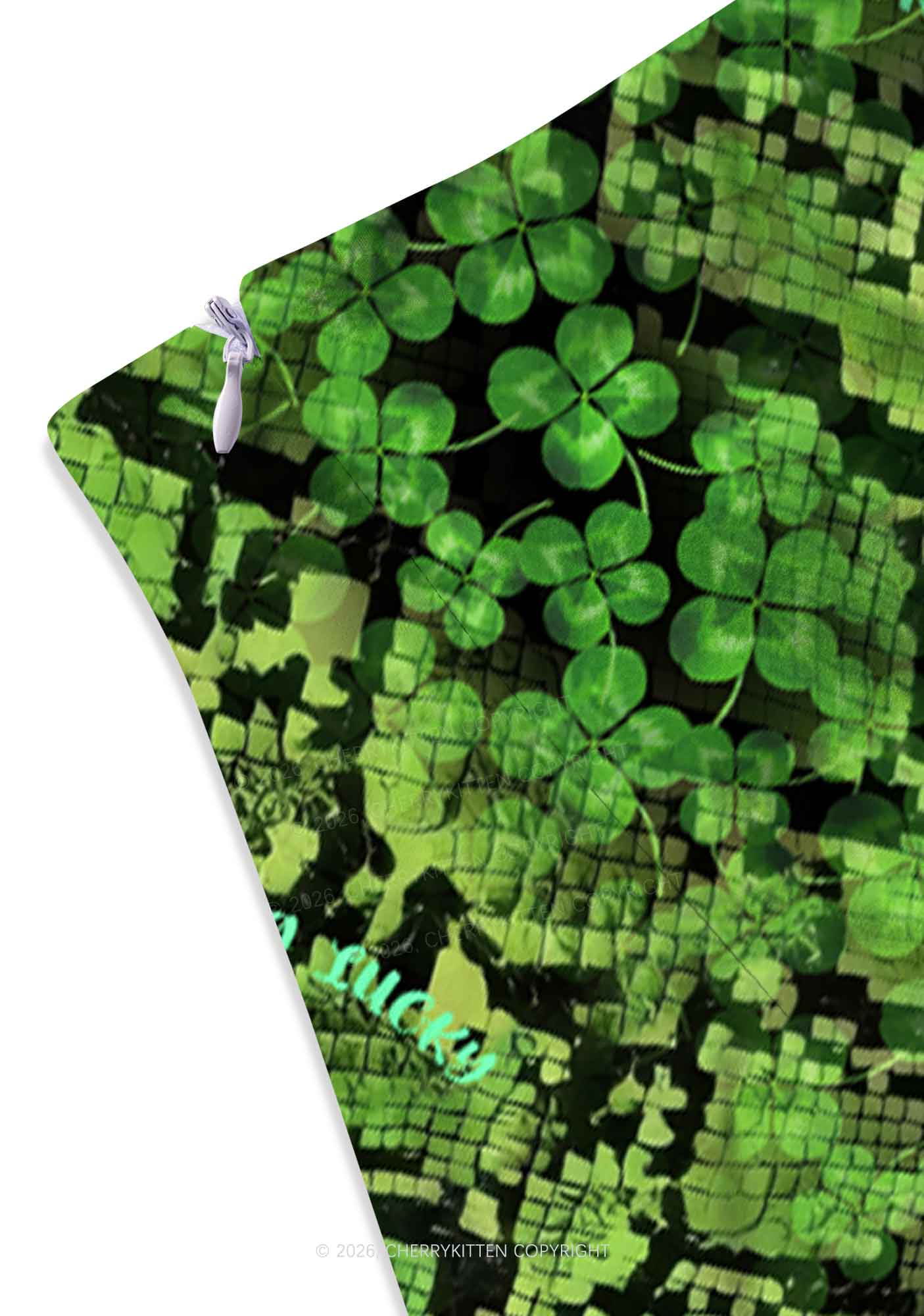 Clover Snake Pattern St Patricks Y2K Print Mini Skirt Cherrykitten - Image 3