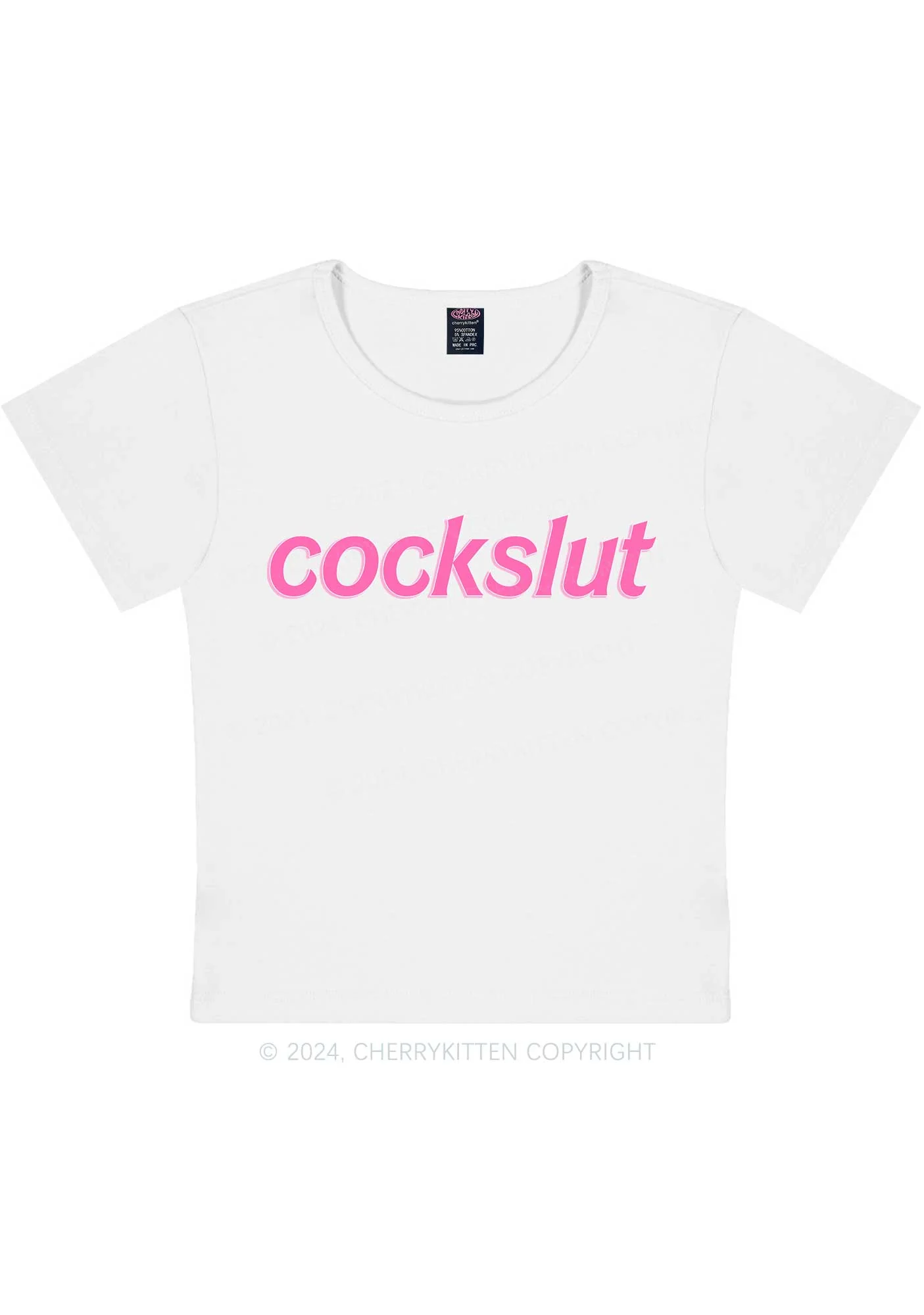 Cockslxt Y2K Baby Tee Cherrykitten - Image 4