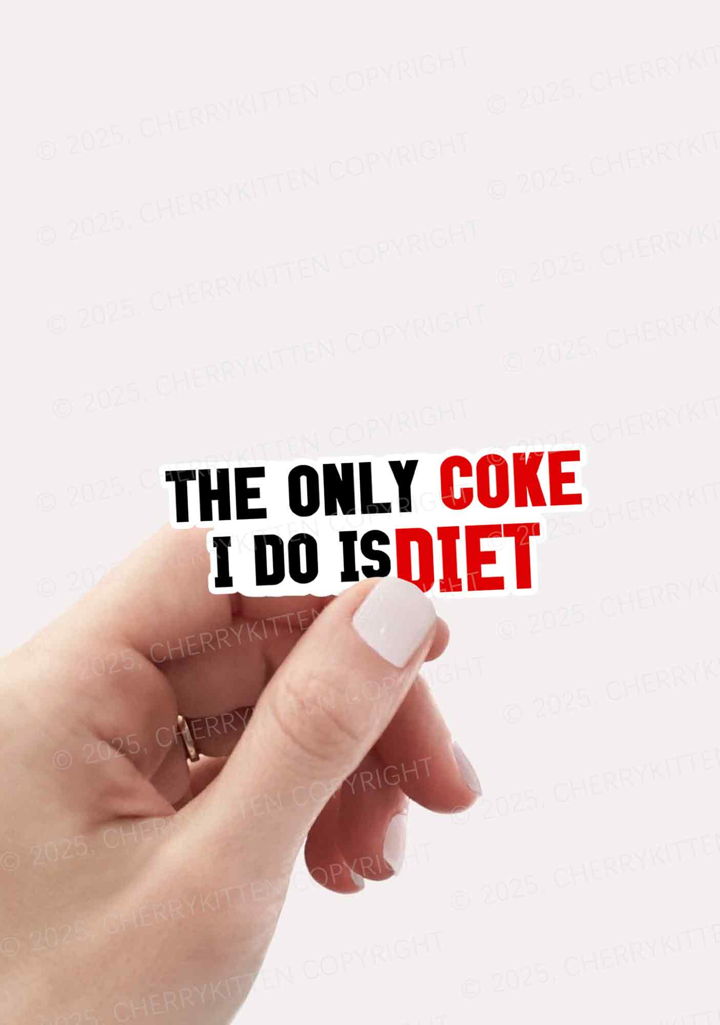 Coke Diet 1Pc Y2K Sticker Cherrykitten - Image 2