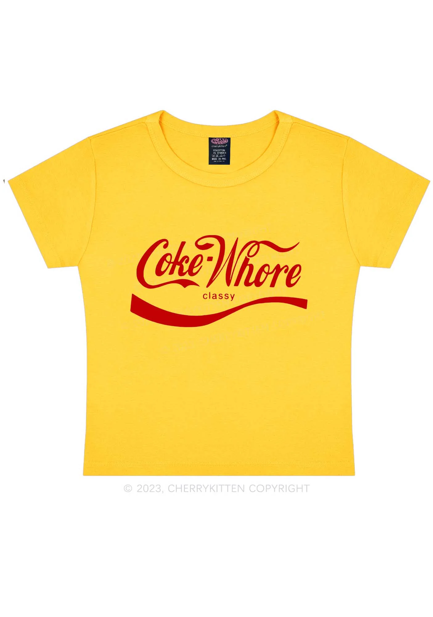 Coke Hore Y2K Baby Tee Cherrykitten - Image 5
