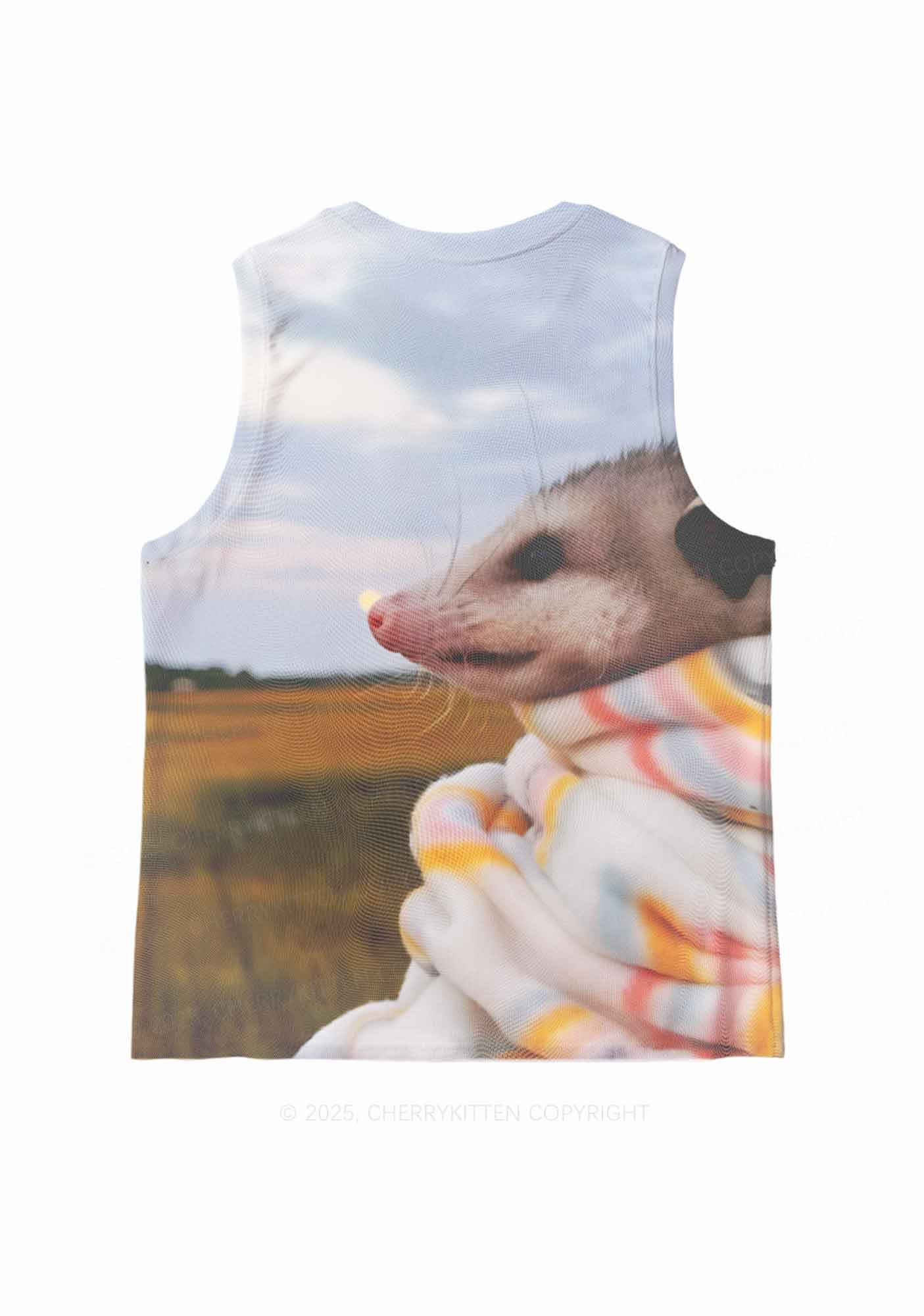 Cold Rat Y2K Mesh Muscle Tank Cherrykitten - Image 2