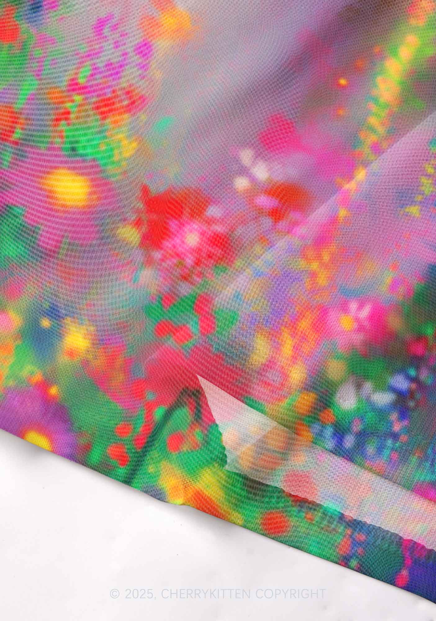 Colorful Daisies Y2K Mesh Cami Tank Cherrykitten - Image 4