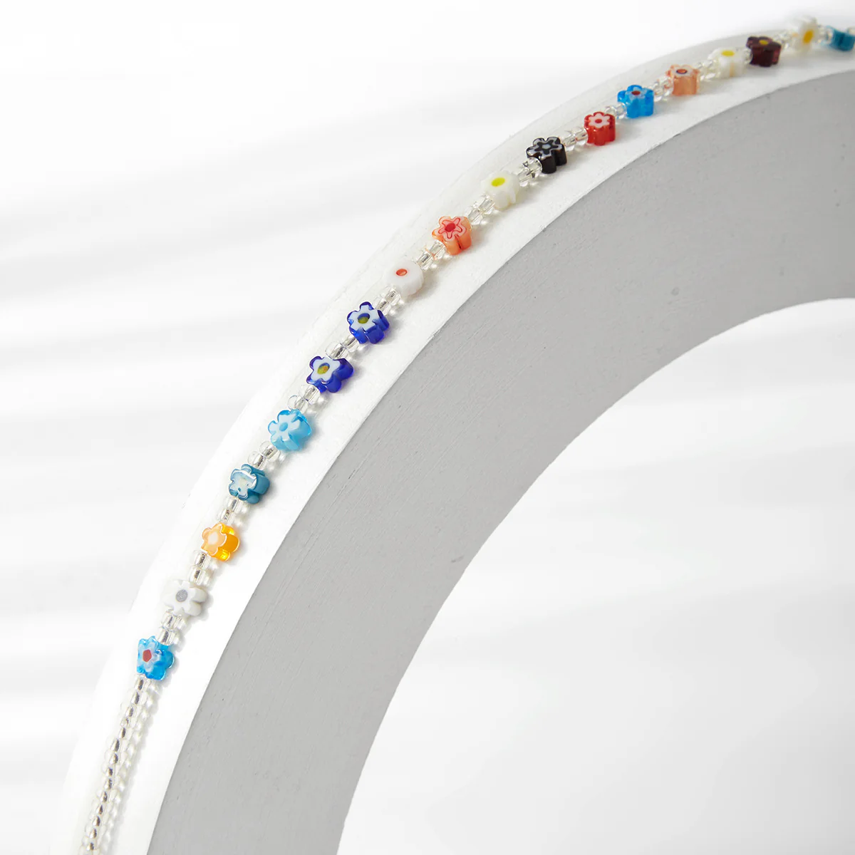 Colorful Daisy Bead Woven Single Layer Waist Chain - Image 6