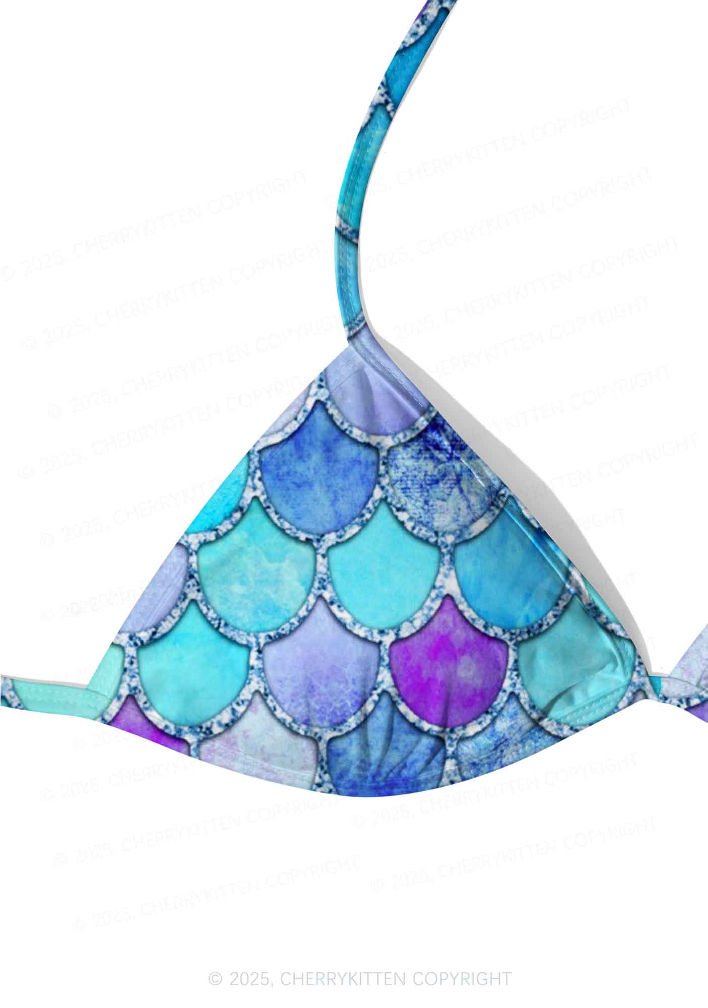 Colorful Fish Scales Y2K Print Bikini Set Cherrykitten - Image 4