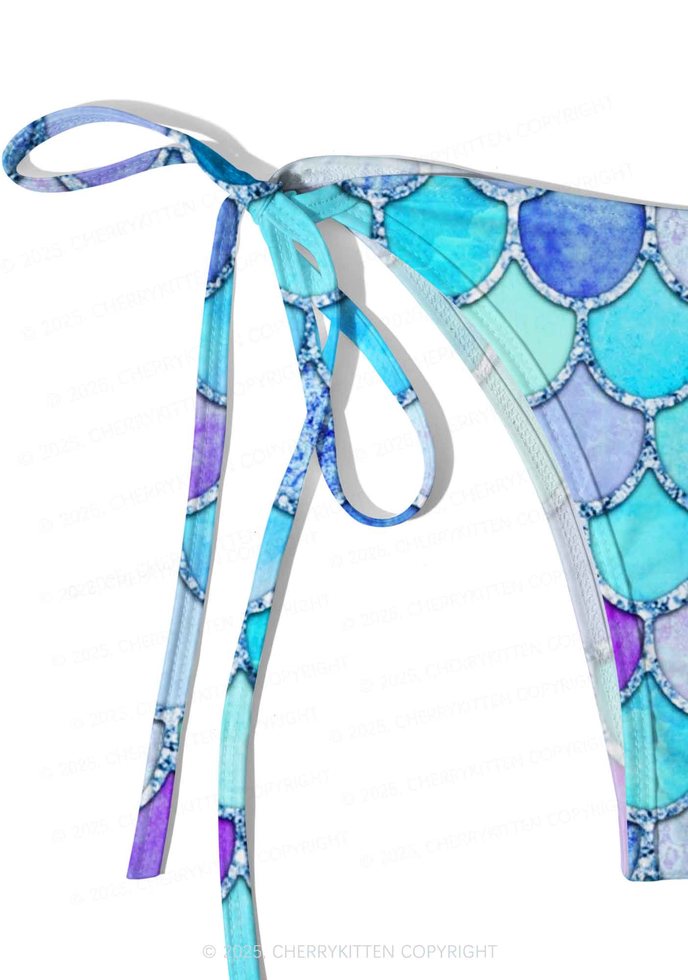 Colorful Fish Scales Y2K Print Bikini Set Cherrykitten - Image 5