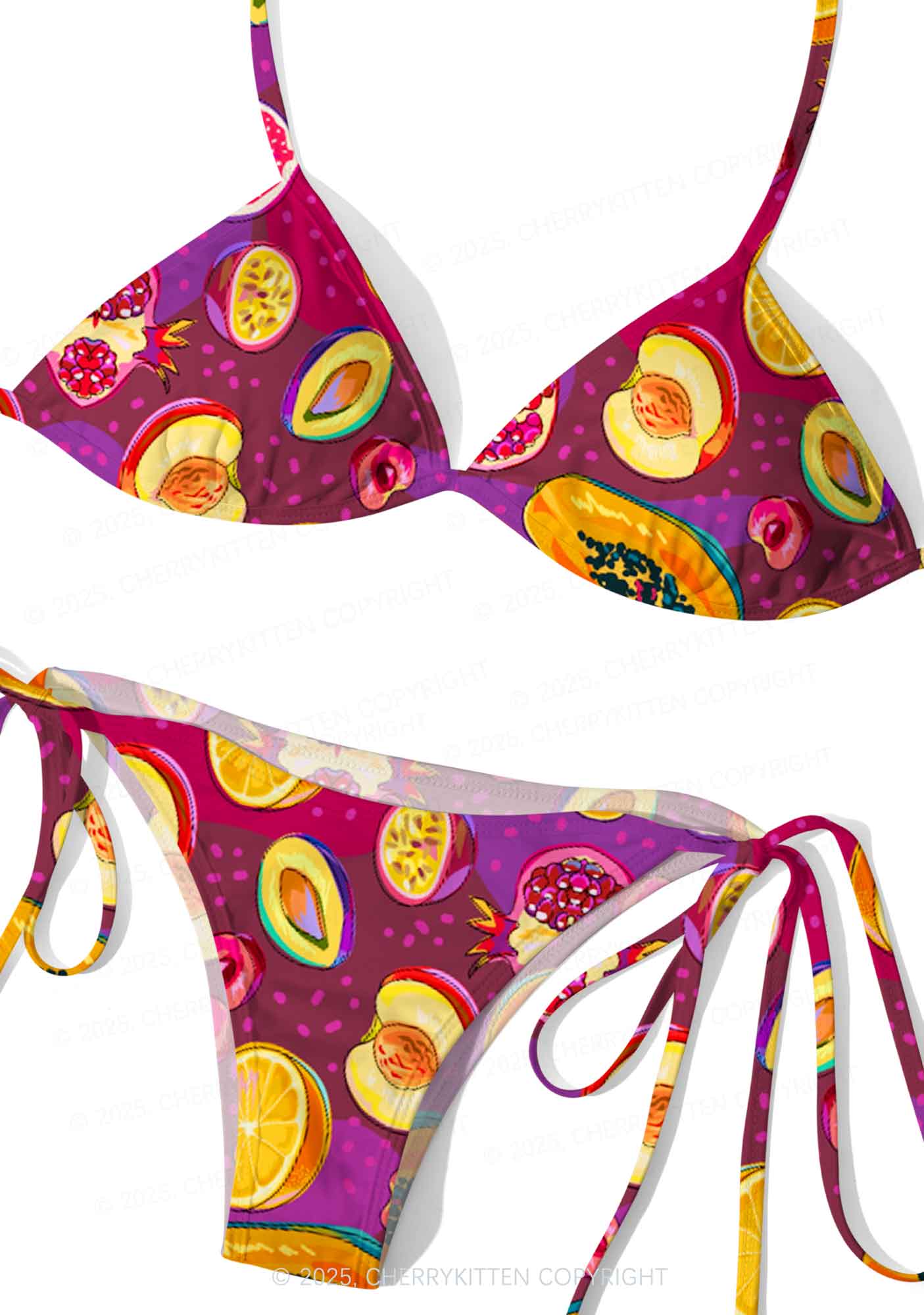 Colorful Fruits Y2K Print Bikini Set Cherrykitten - Image 3