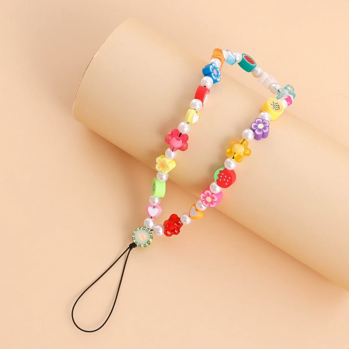 Colorful Polymer Clay Fruit Phone Charm - Image 2