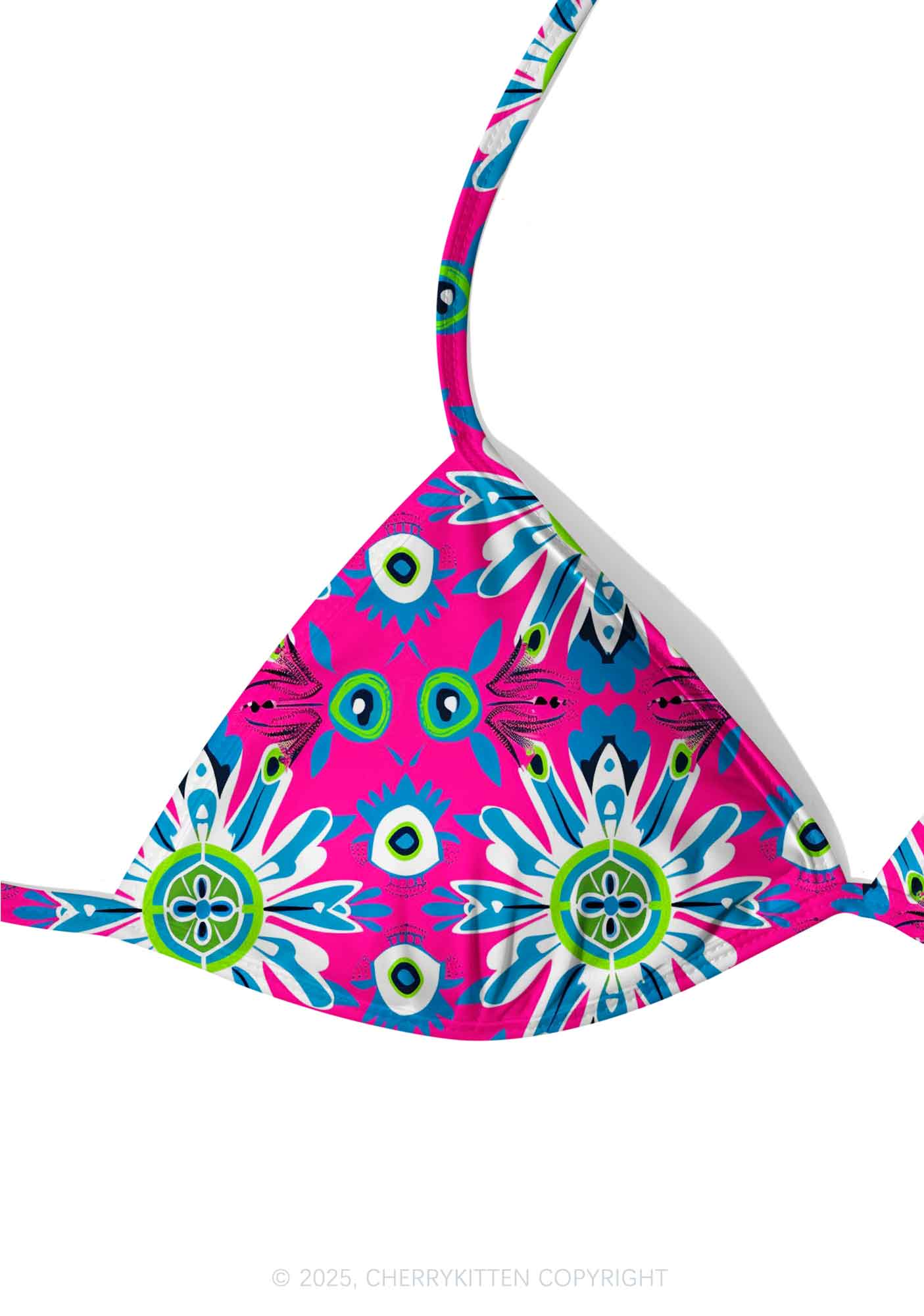 Colorful Symmetric Blooms Y2K Print Bikini Set Cherrykitten - Image 4