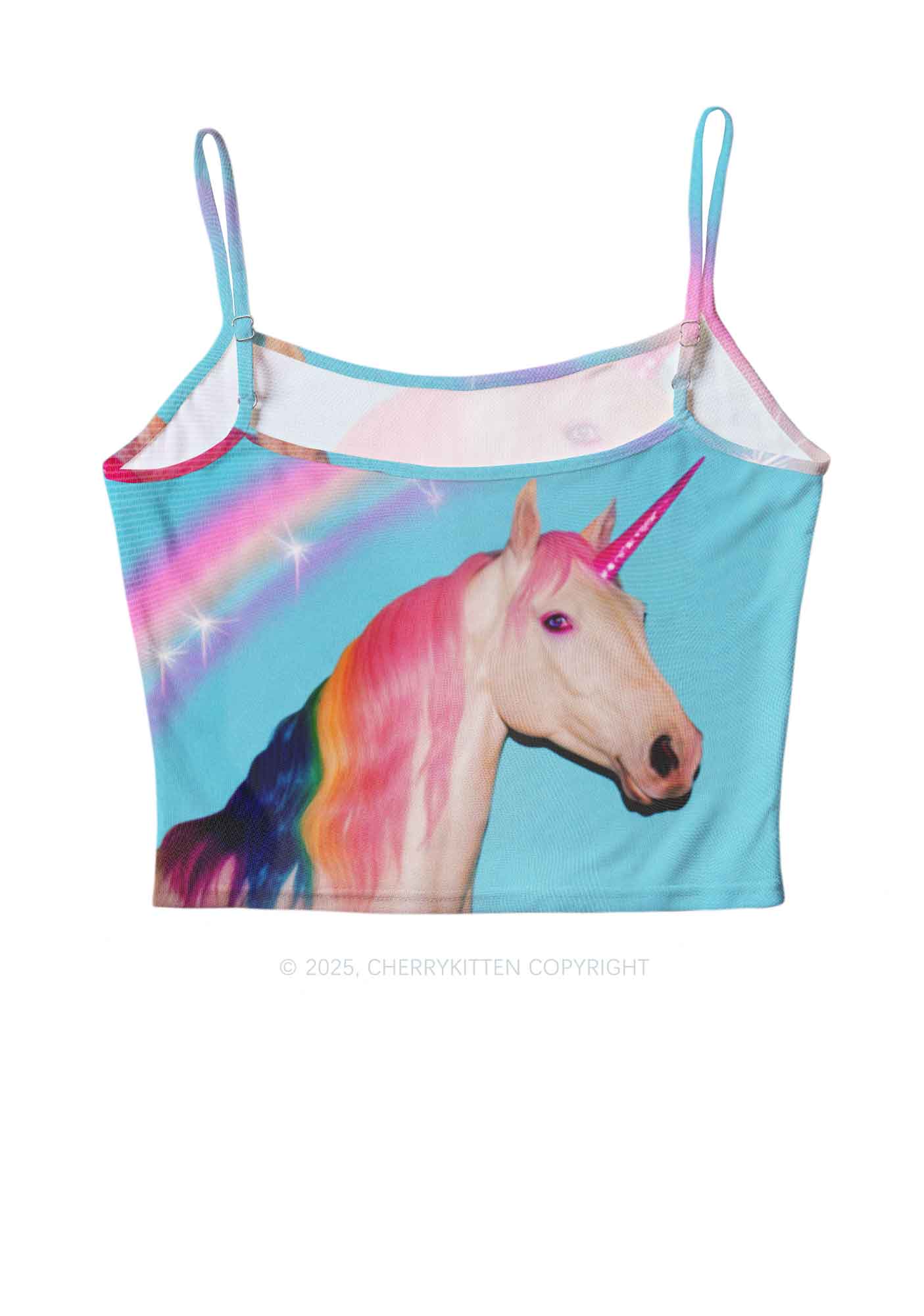 Colorful Unicorn Y2K Mesh Cami Tank Cherrykitten - Image 3