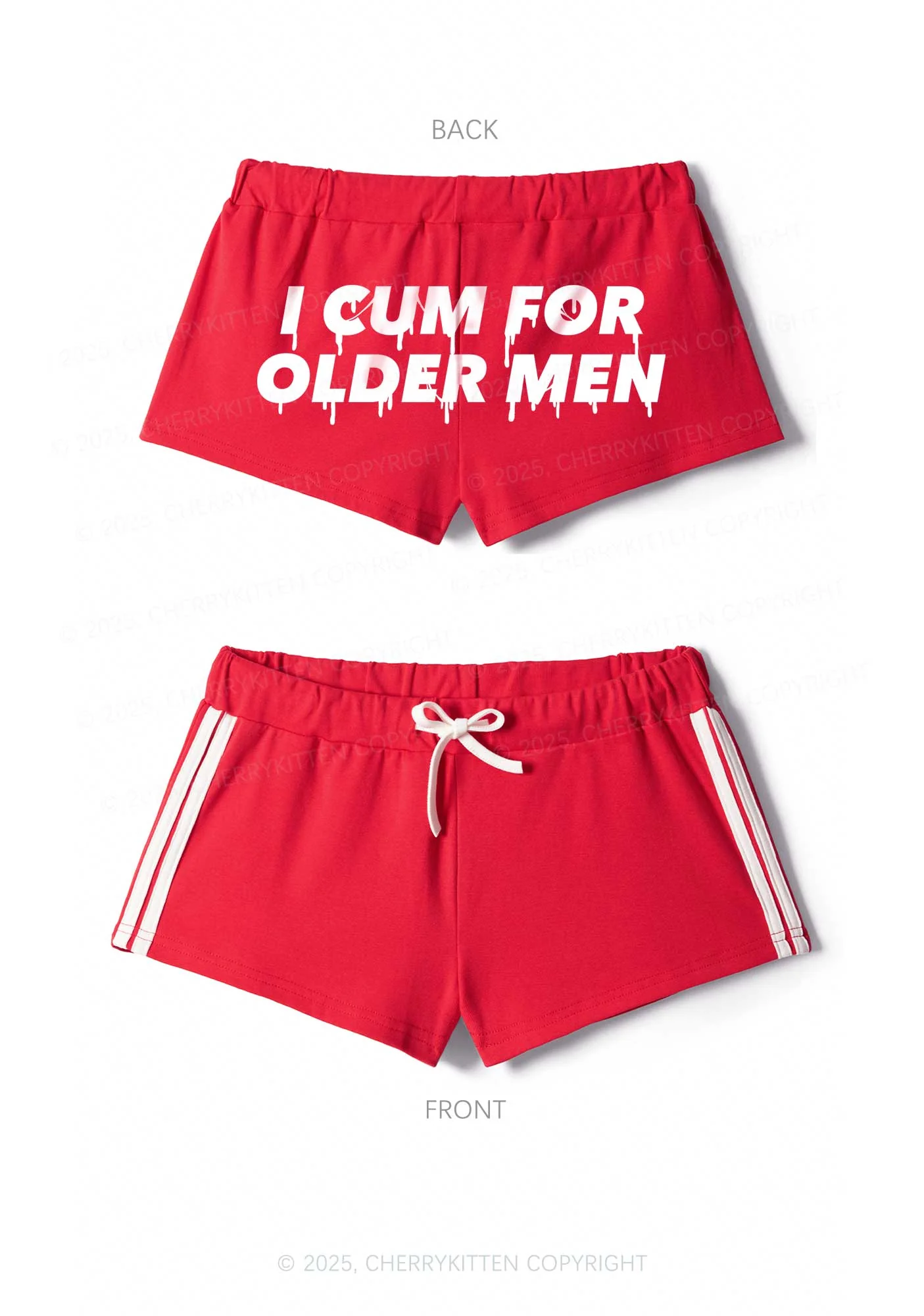 Come For Older Men Y2K Drawstring Mini Shorts Cherrykitten - Image 3