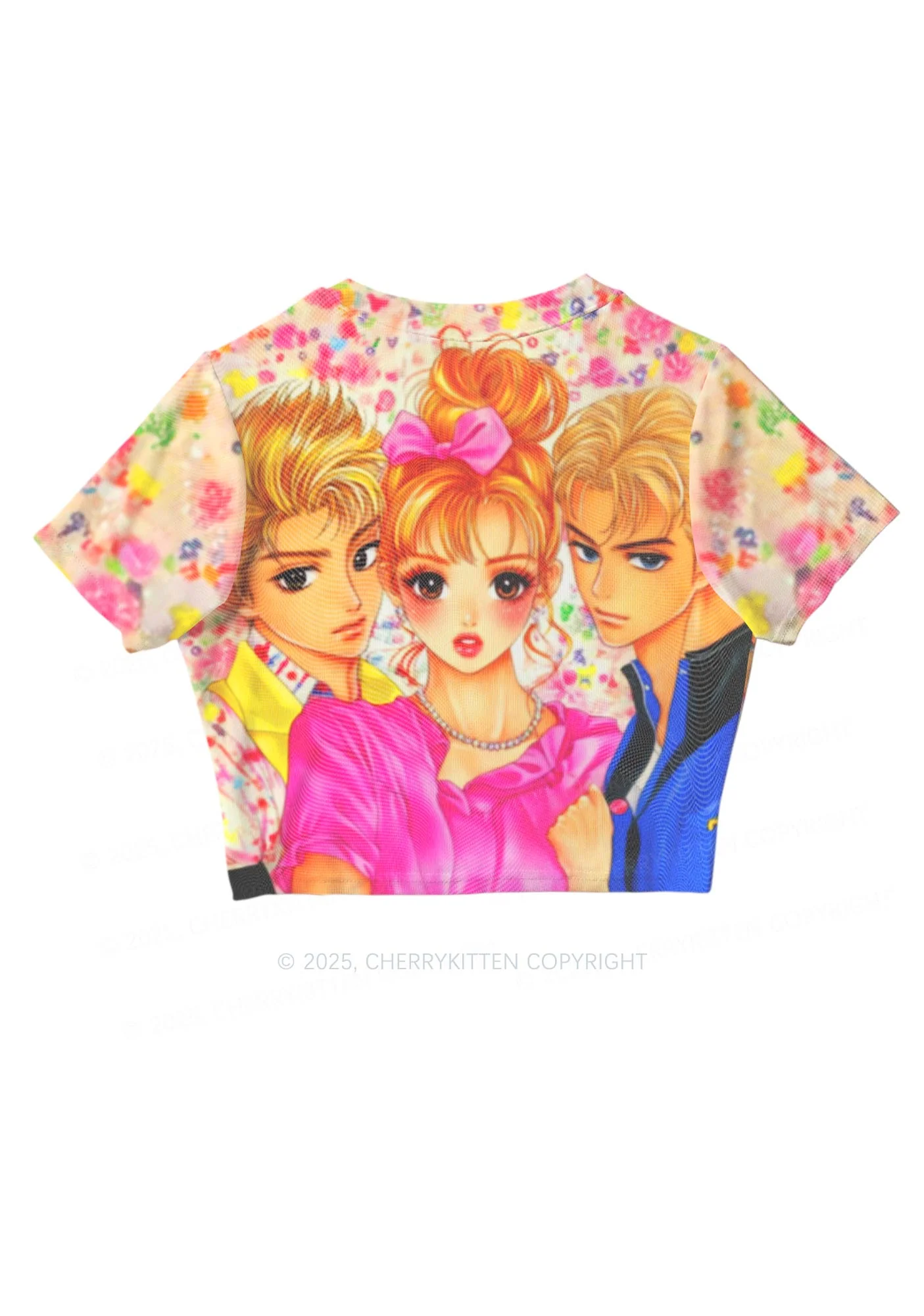 Comic Youth Y2K Mesh Crop Top Cherrykitten - Image 5