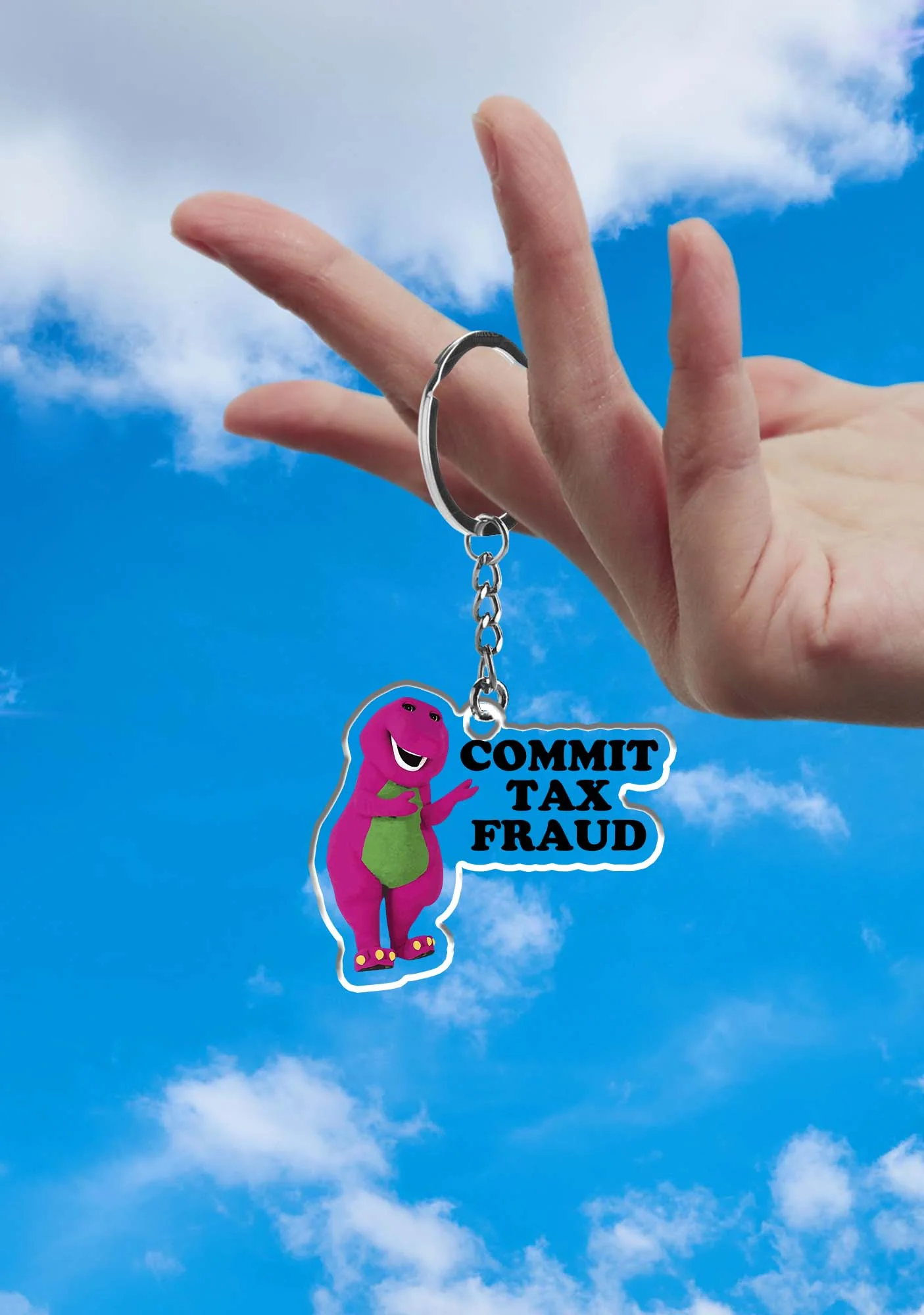 Commit Tax Fraud 1Pc Y2K Keychain Cherrykitten - Image 2