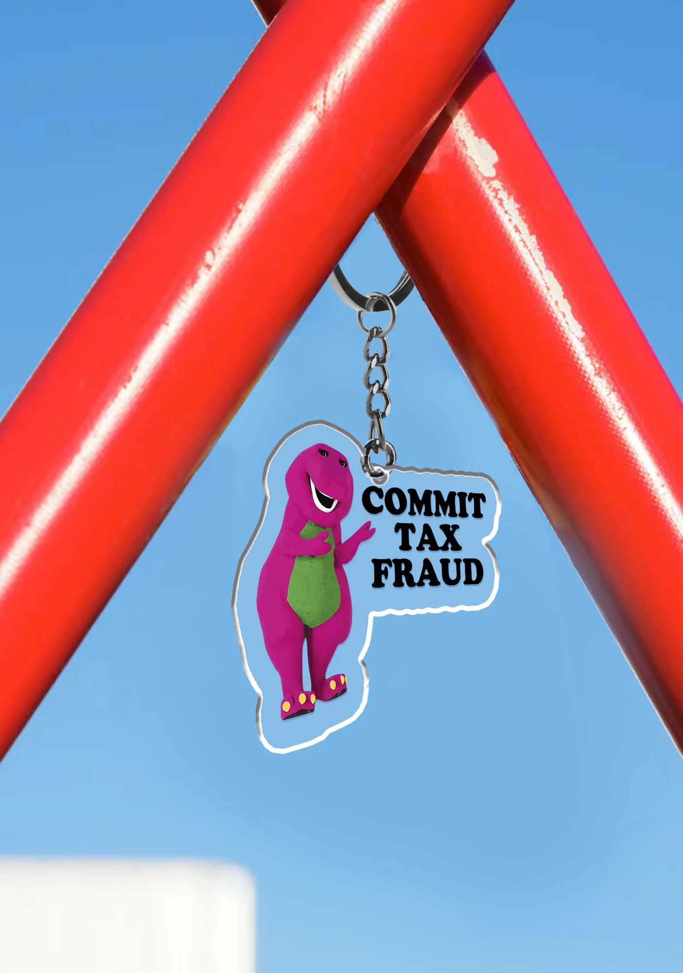 Commit Tax Fraud 1Pc Y2K Keychain Cherrykitten - Image 3