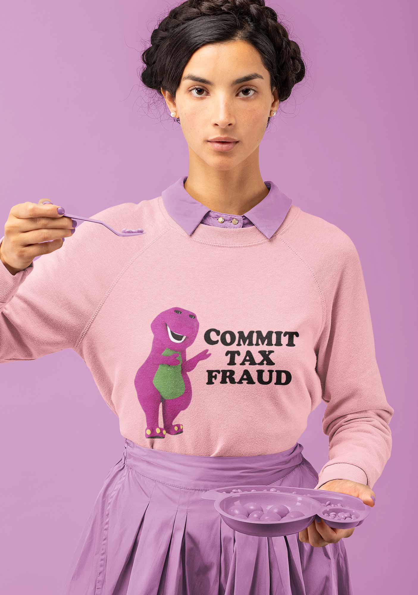 Commit Tax Fraud Y2K Sweatshirt - Image 2