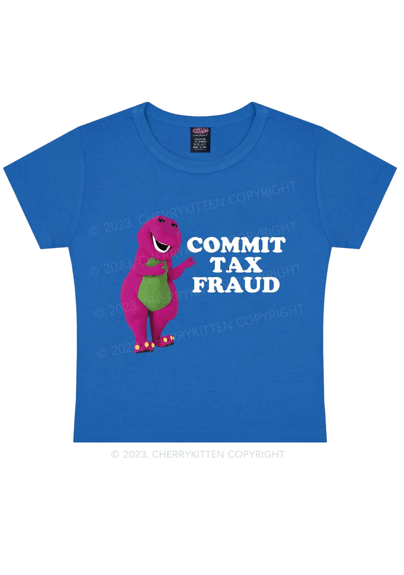 Commit Tax Fraud Y2K Baby Tee - Image 6