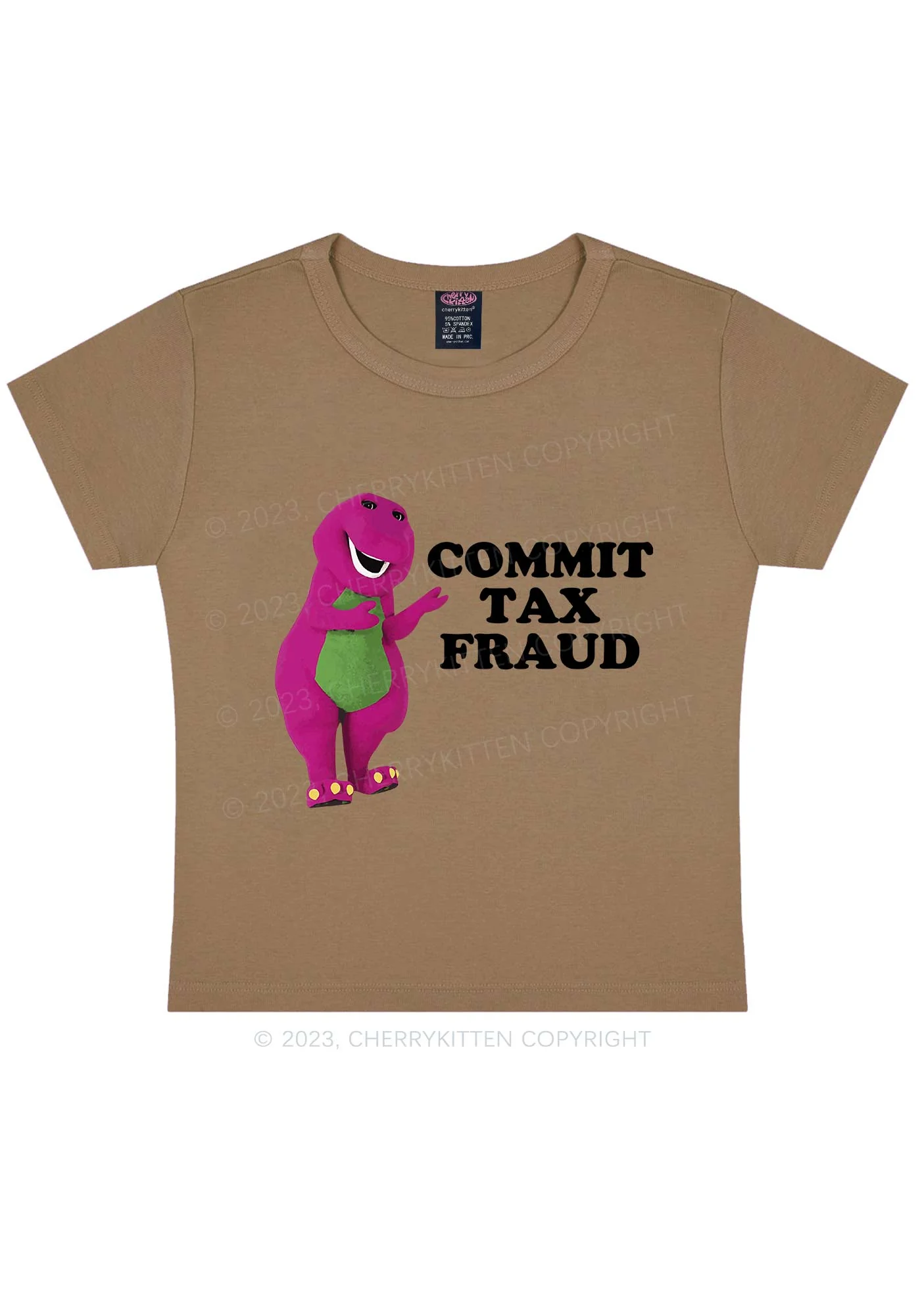 Commit Tax Fraud Y2K Baby Tee - Image 7