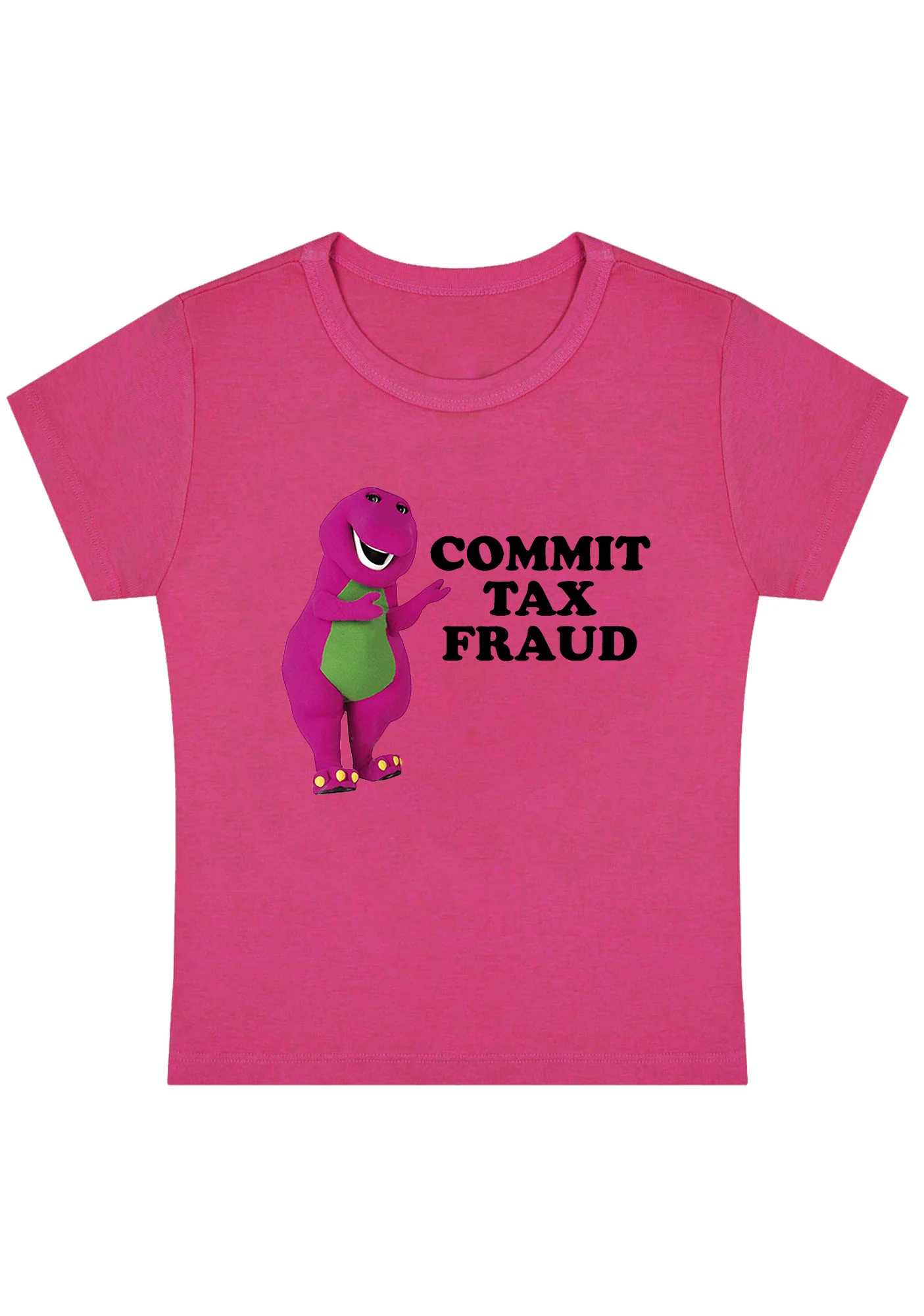 Commit Tax Fraud Y2K Baby Tee - Image 8