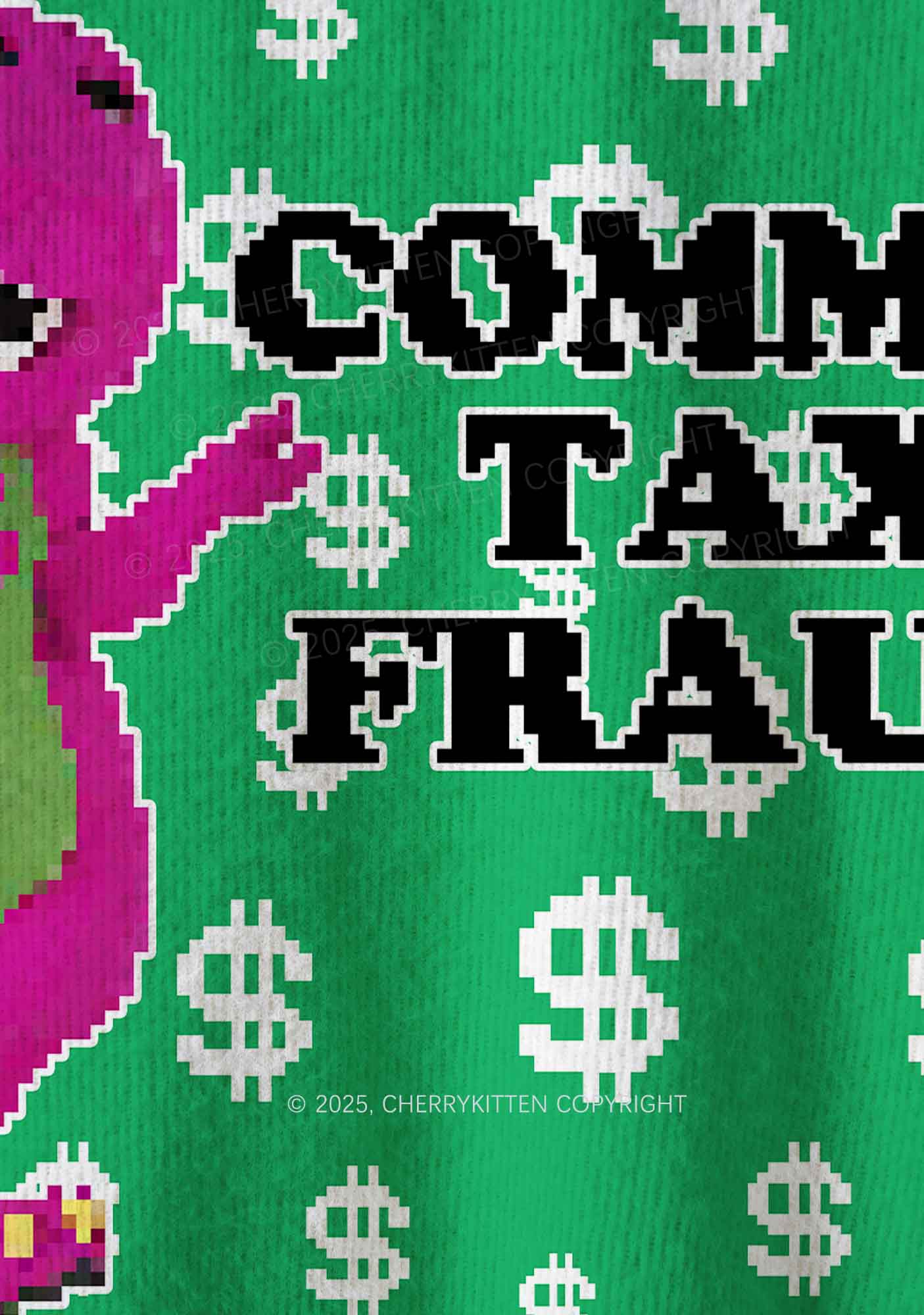 Commit Tax Fraud Y2K Christmas Knit Sweatshirt Cherrykitten - Image 4