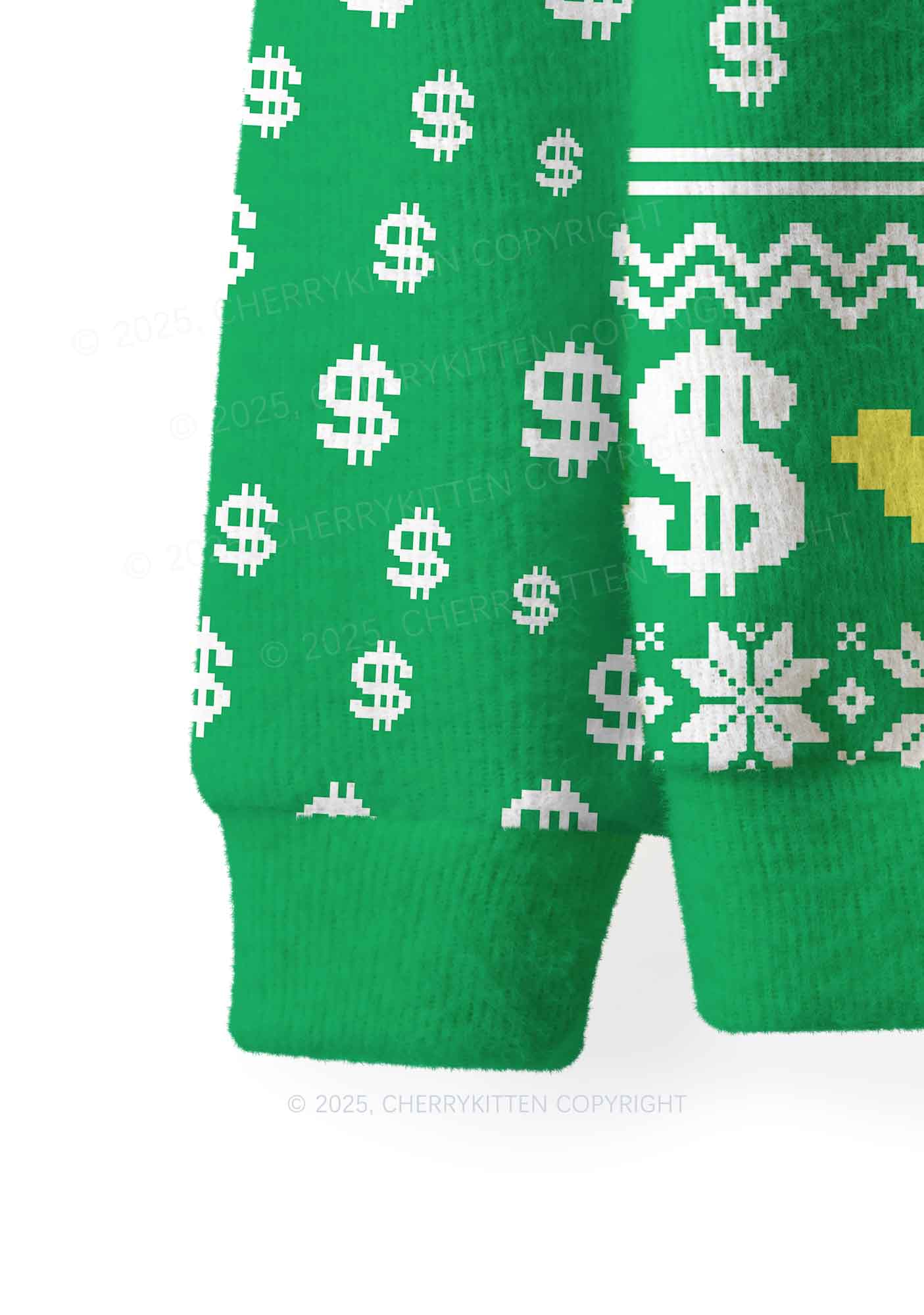 Commit Tax Fraud Y2K Christmas Knit Sweatshirt Cherrykitten - Image 6