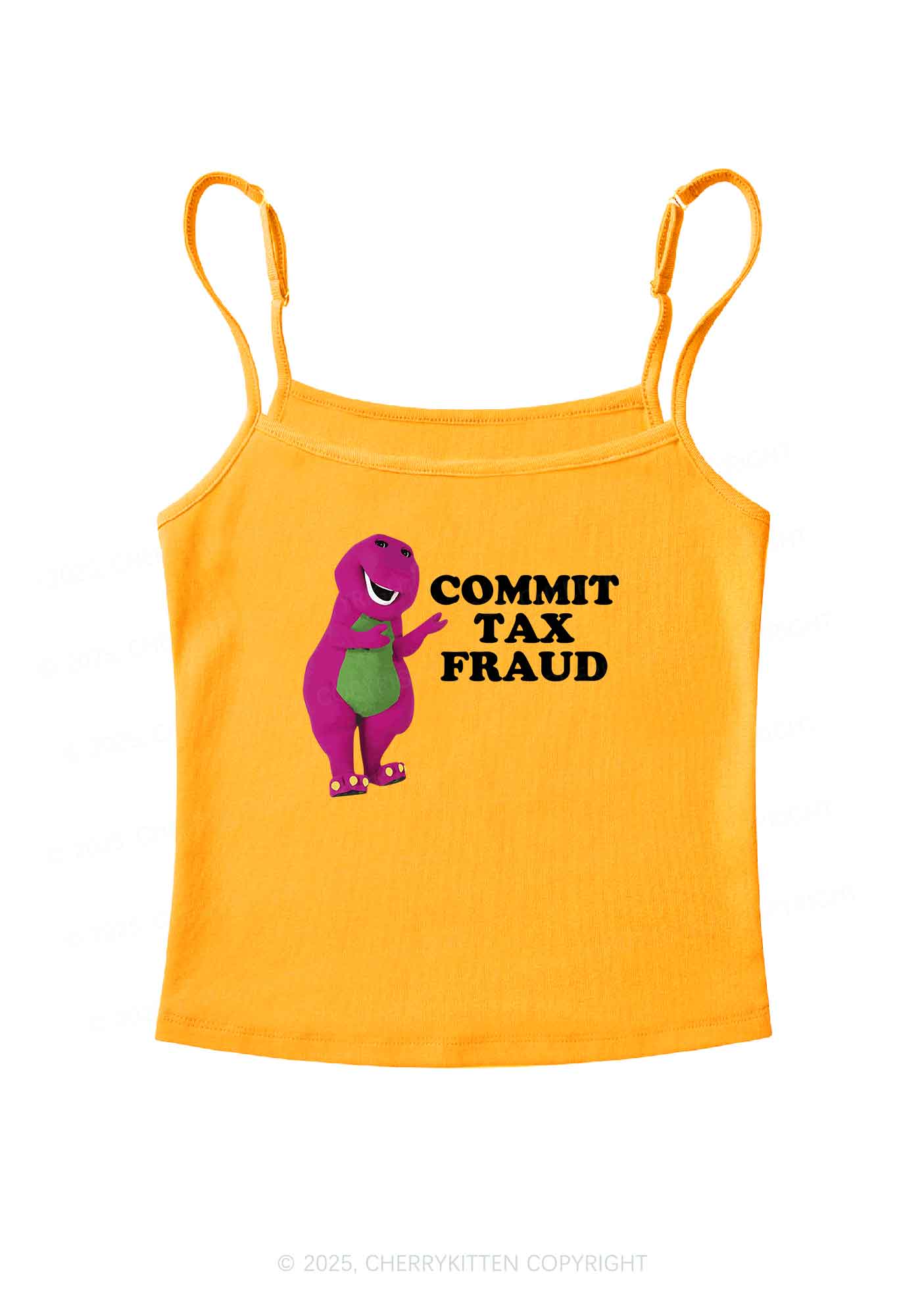Commit Tax Fraud Y2K Spaghetti Strap Cami Cherrykitten - Image 6