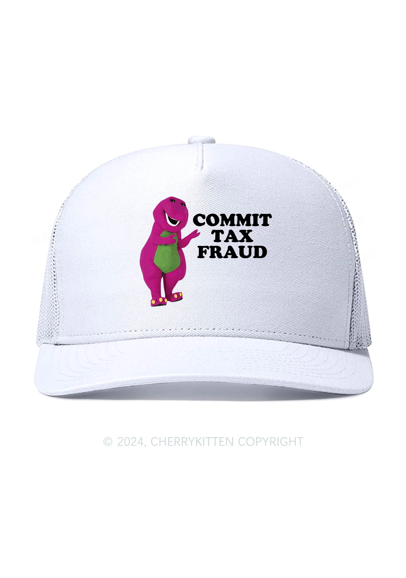 Commit Tax Fraud Y2K Trucker Mesh Hat Cherrykitten - Image 2