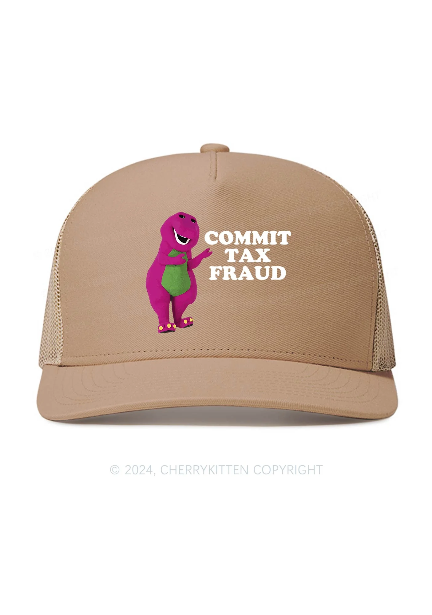 Commit Tax Fraud Y2K Trucker Mesh Hat Cherrykitten - Image 3