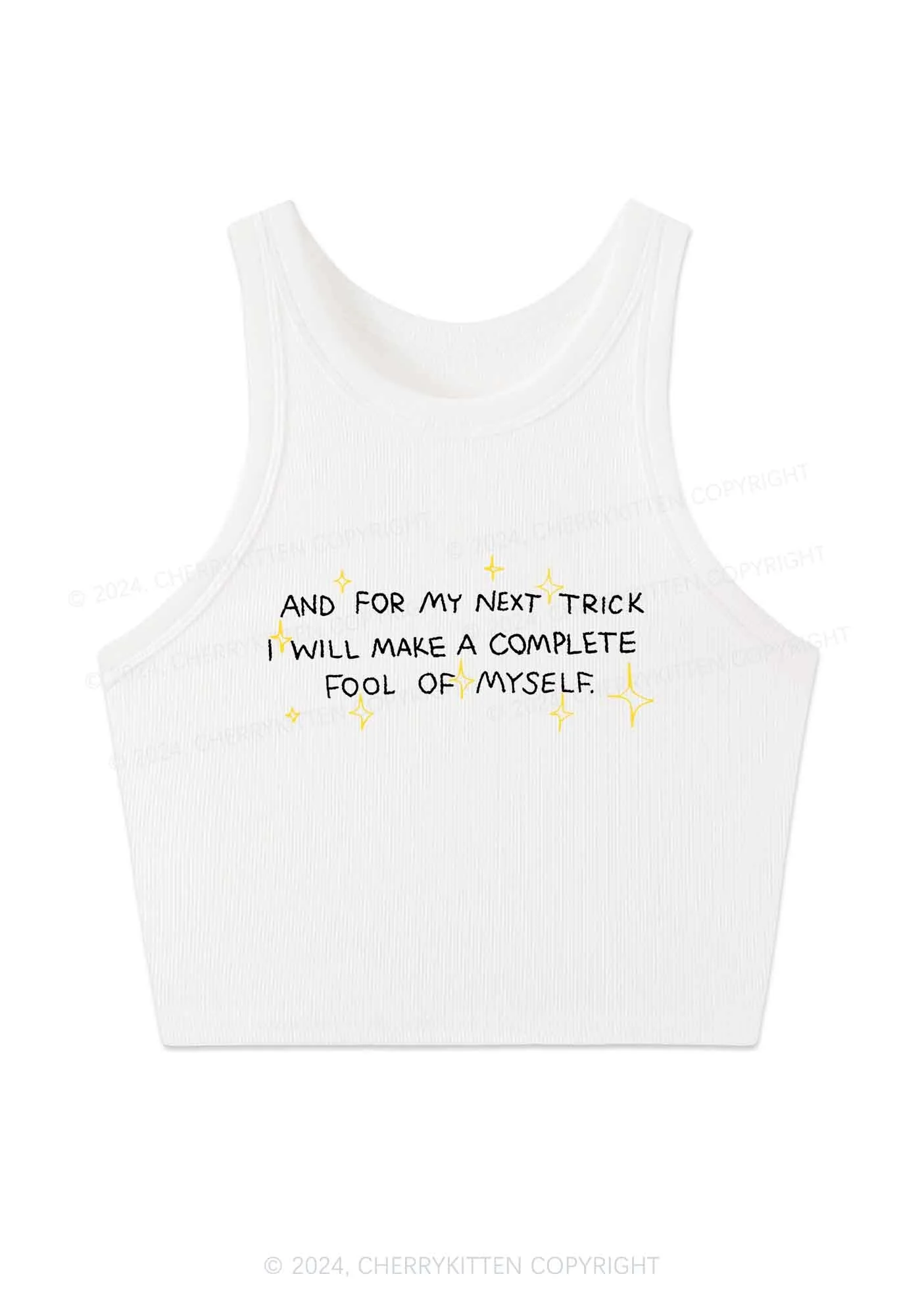 Complete Fool Of Myself Y2K Crop Tank Top Cherrykitten - Image 3