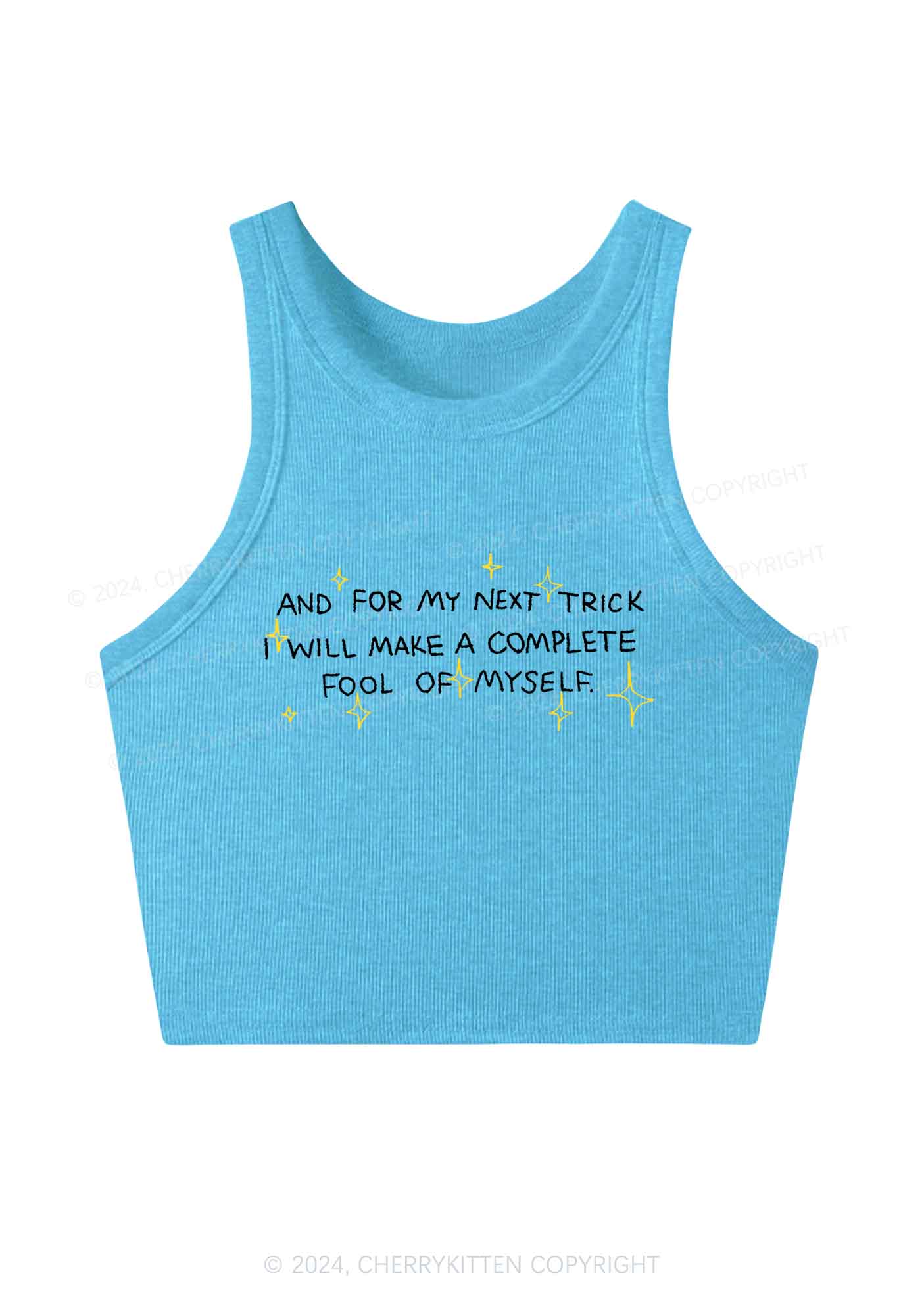 Complete Fool Of Myself Y2K Crop Tank Top Cherrykitten - Image 5