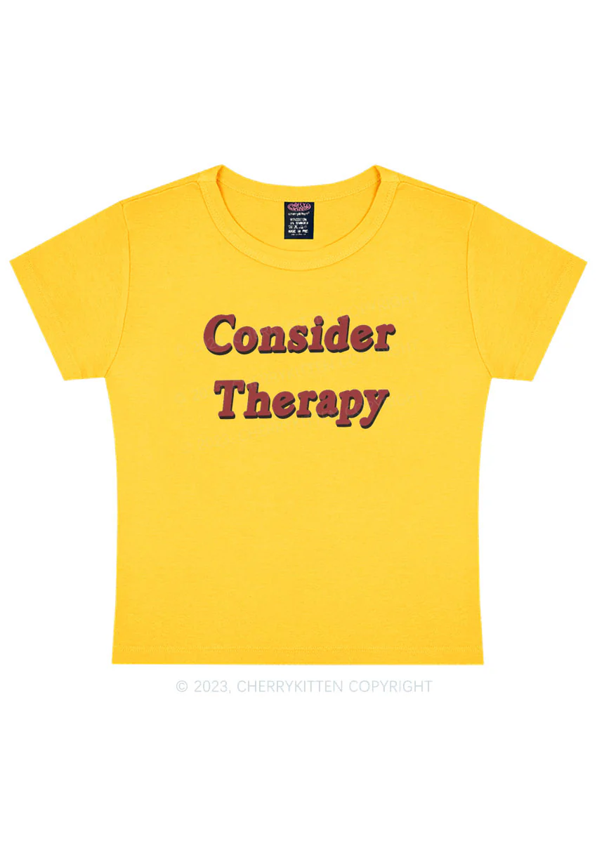 Consider Therapy Y2K Baby Tee Cherrykitten - Image 6