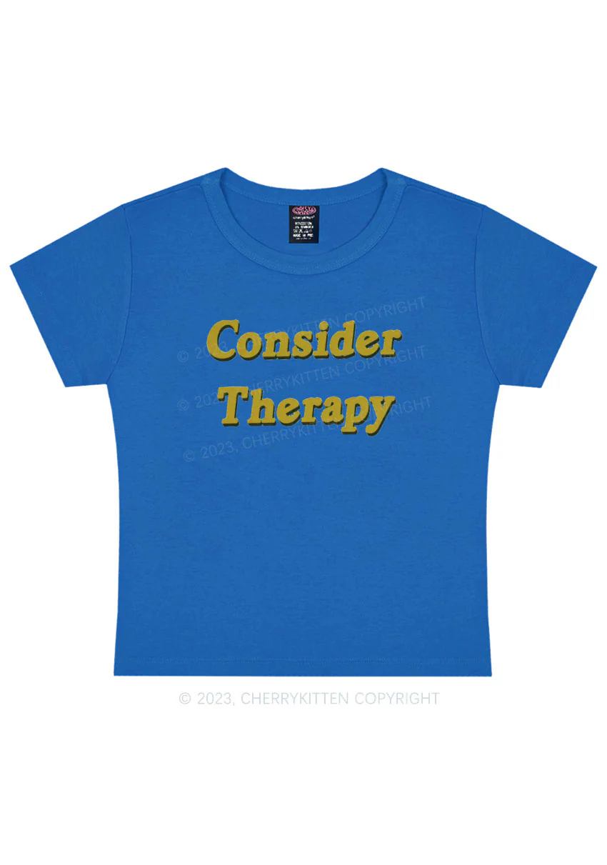 Consider Therapy Y2K Baby Tee Cherrykitten - Image 7