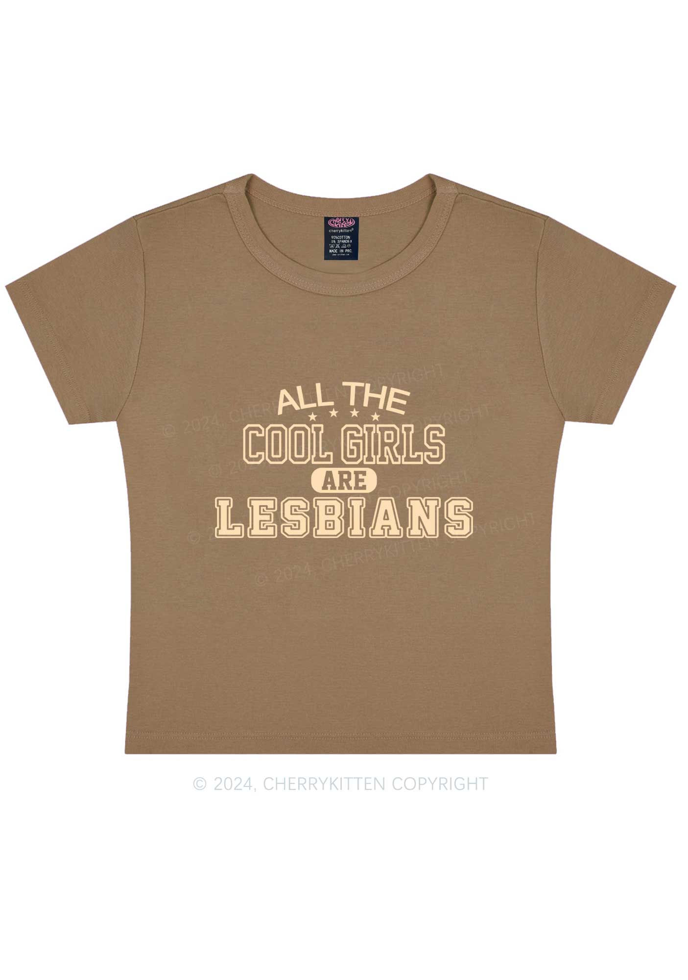 Cool Girls Are Lesbians Y2K Baby Tee Cherrykitten - Image 11