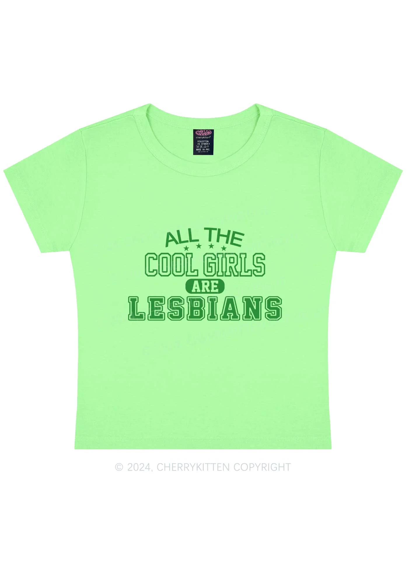Cool Girls Are Lesbians Y2K Baby Tee Cherrykitten - Image 12
