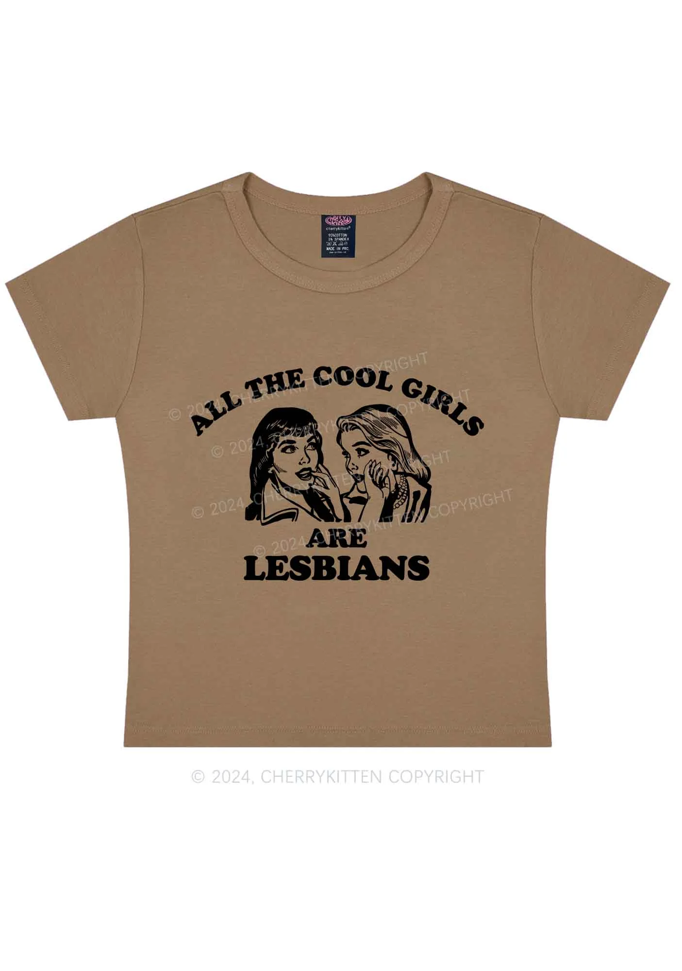 Cool Girls Lesbians Y2K Baby Tee Cherrykitten - Image 11
