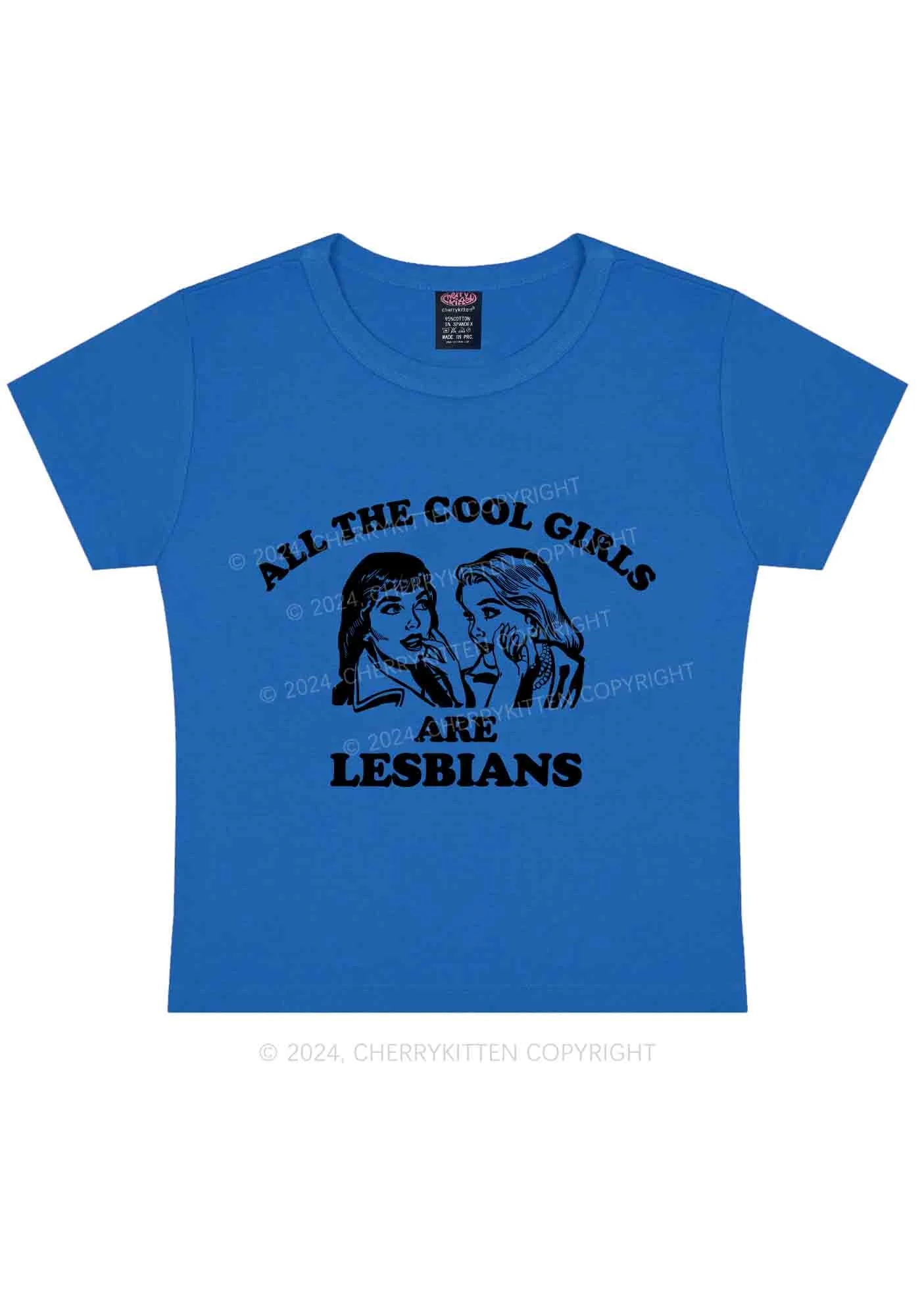 Cool Girls Lesbians Y2K Baby Tee Cherrykitten - Image 12