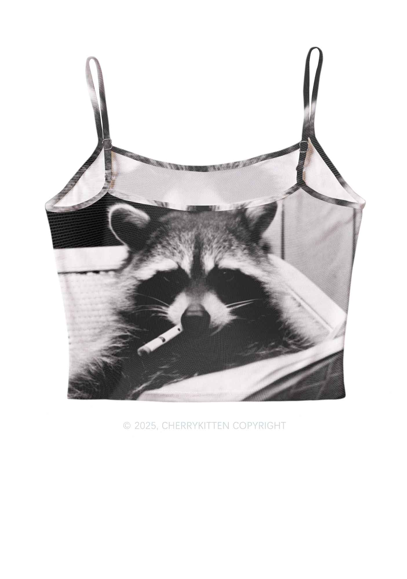Cool Raccoon Y2K Mesh Cami Tank Cherrykitten - Image 3