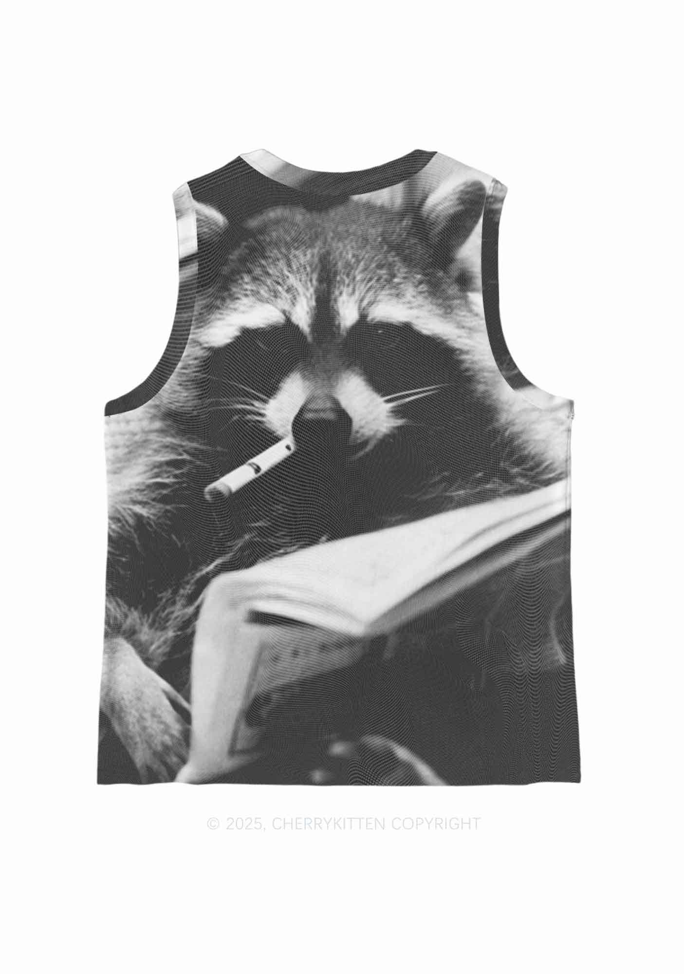 Cool Raccoon Y2K Mesh Muscle Tank Cherrykitten - Image 4