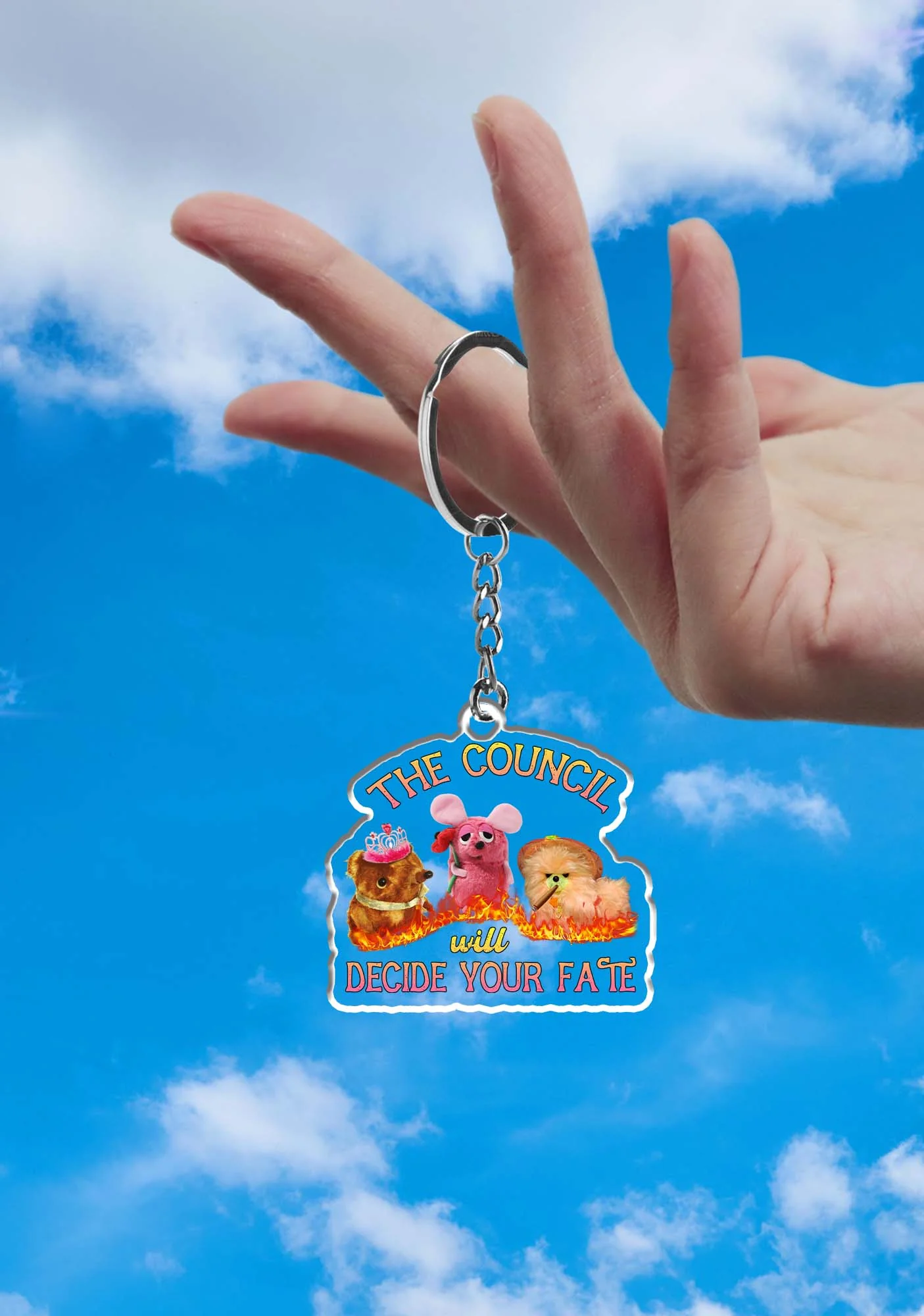 Council Decide Your Fate 1Pc Y2K Keychain Cherrykitten - Image 2