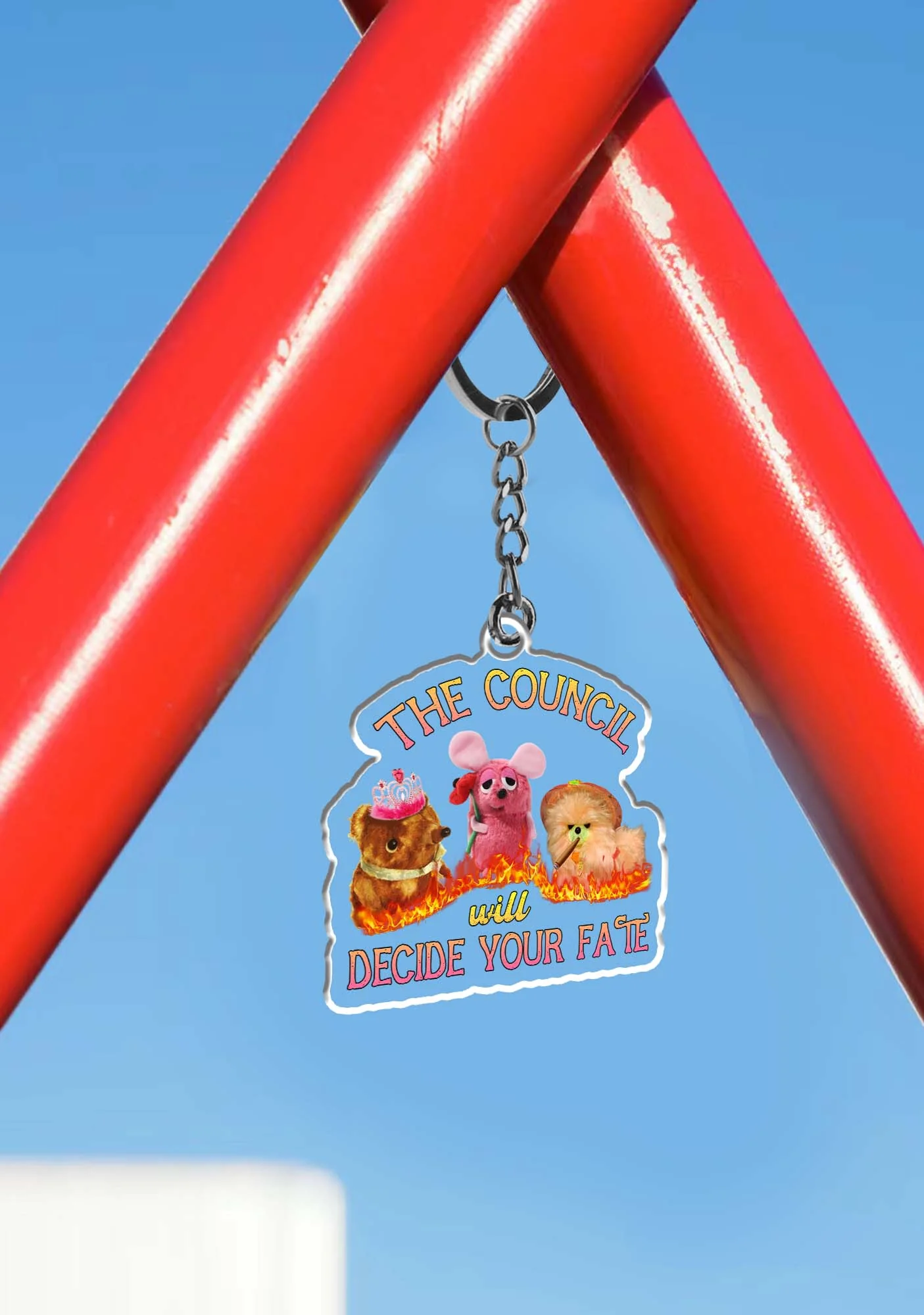 Council Decide Your Fate 1Pc Y2K Keychain Cherrykitten - Image 3