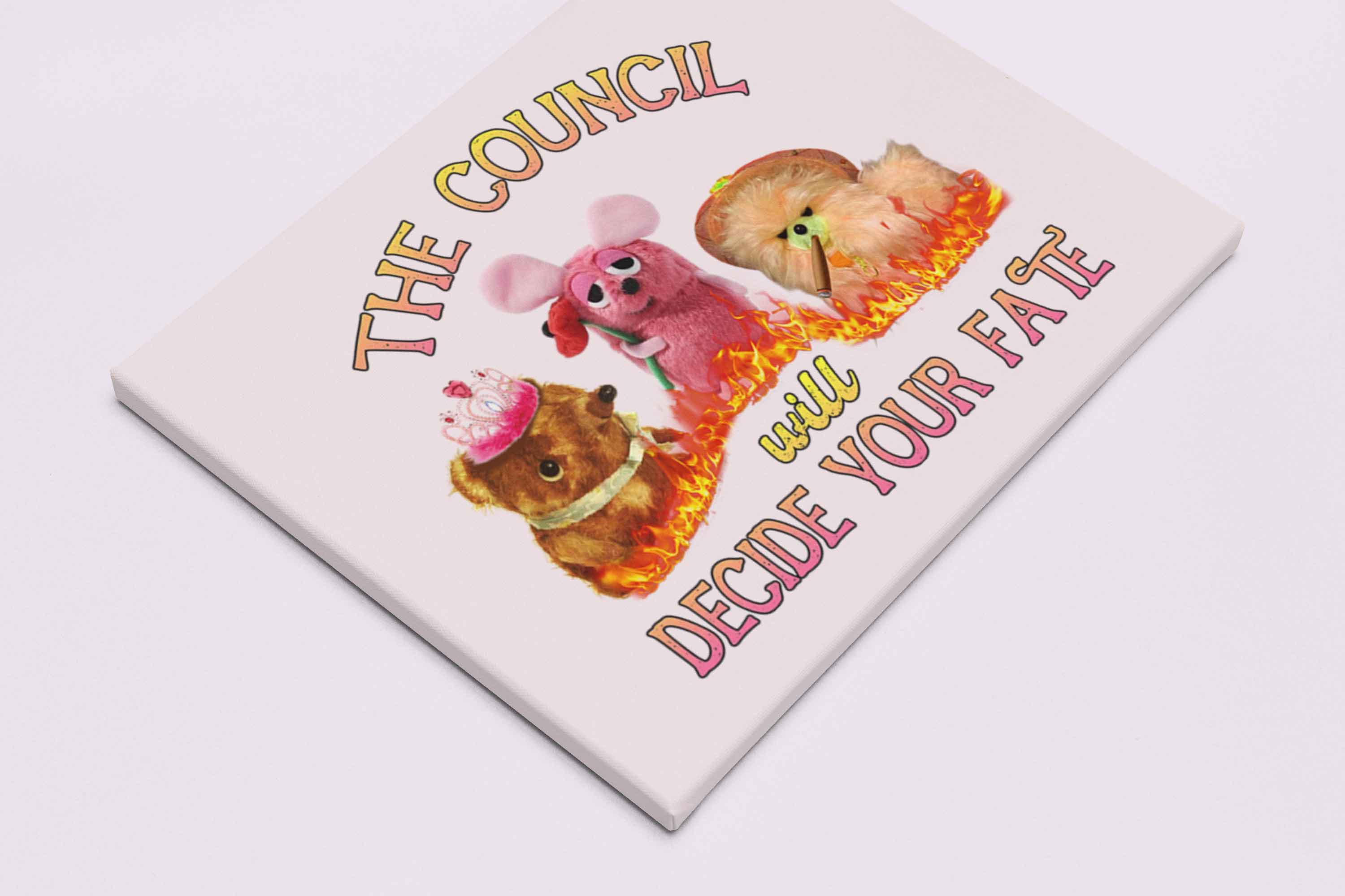 Council Decide Your Fate Y2K Canvas Wall Art Cherrykitten - Image 3